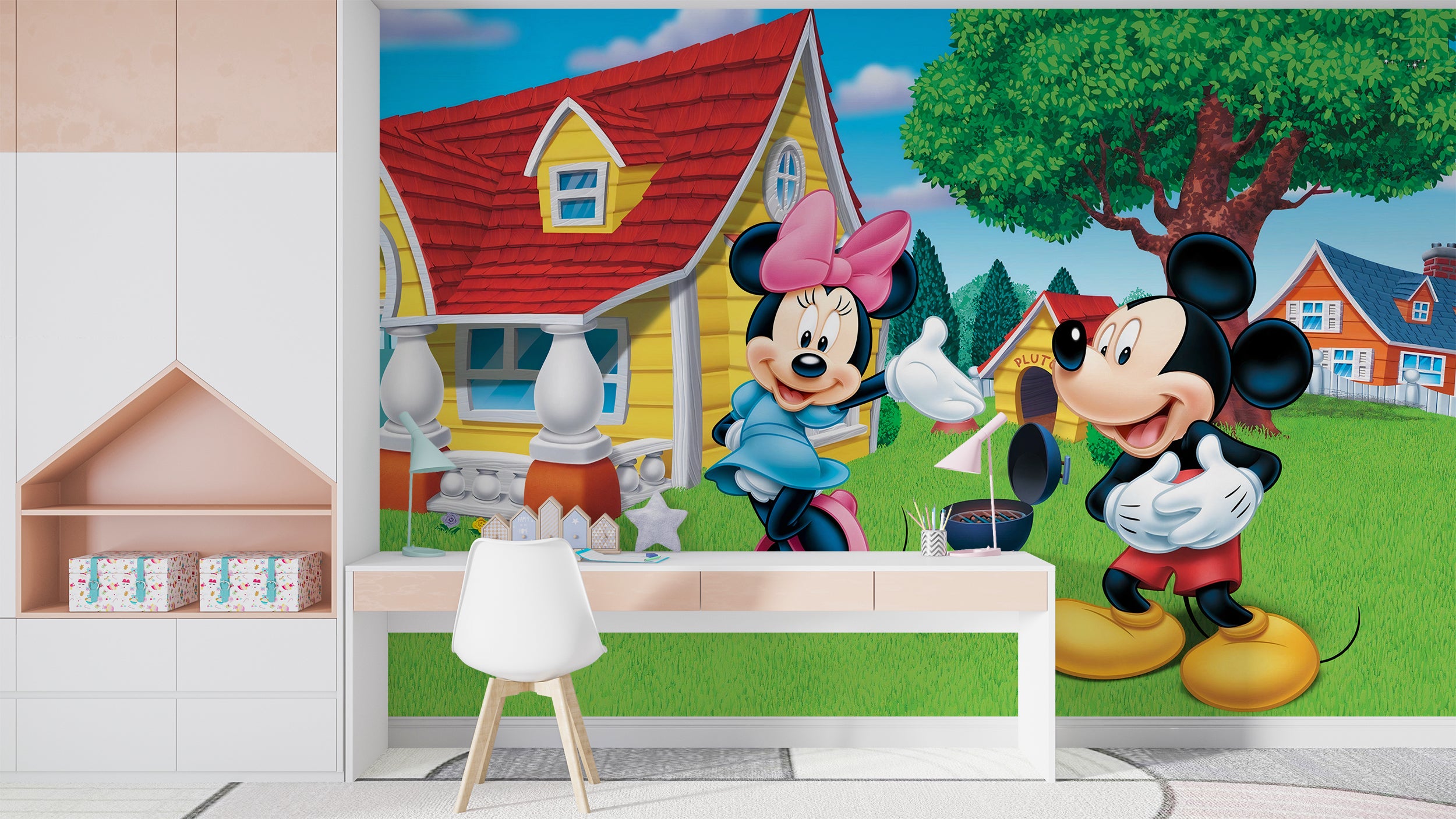 Mickey Minnie Mouse Disney Self-Adhesive Wallpaper Mural Home Wall Art Decor WP29