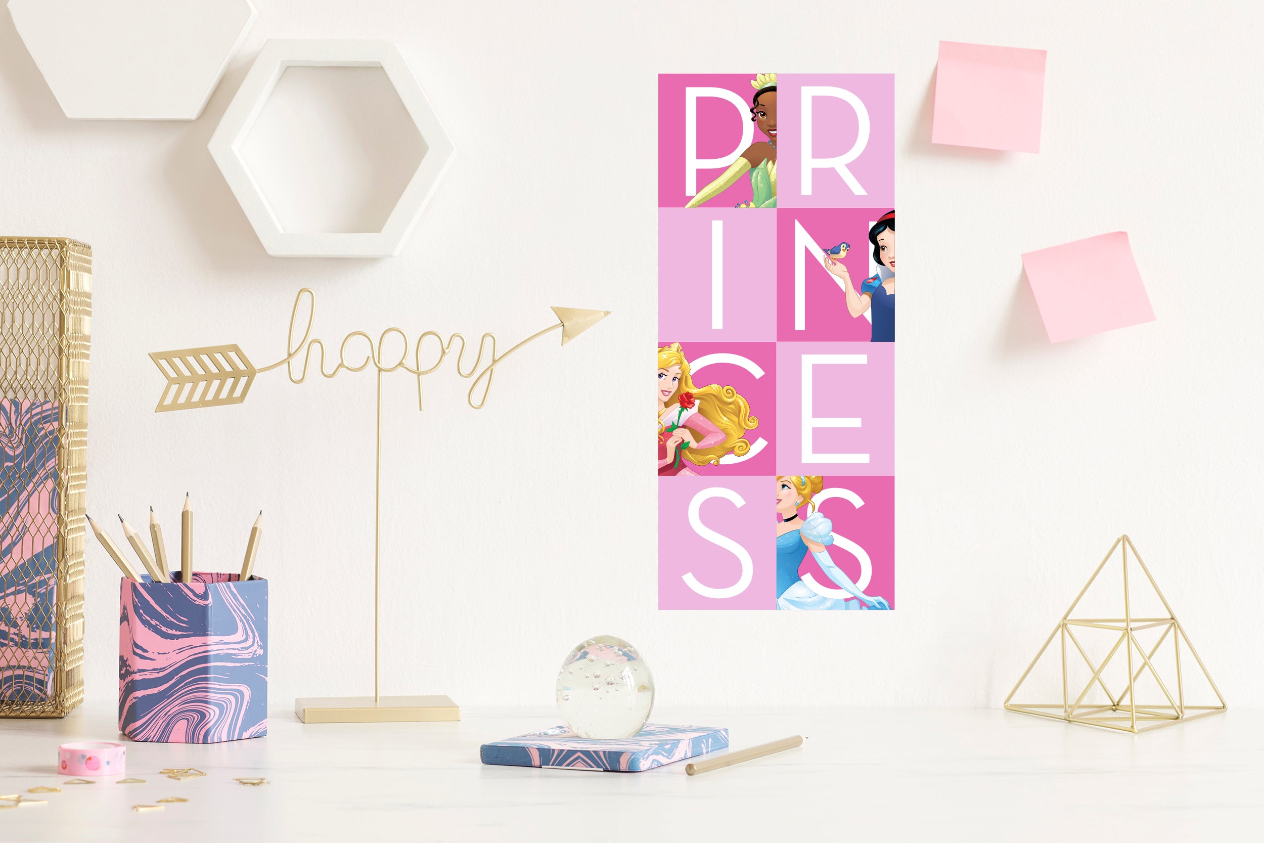 Disney Princess Decals Wall Sticker Decor Art Mural Kids Children Room Mural E50