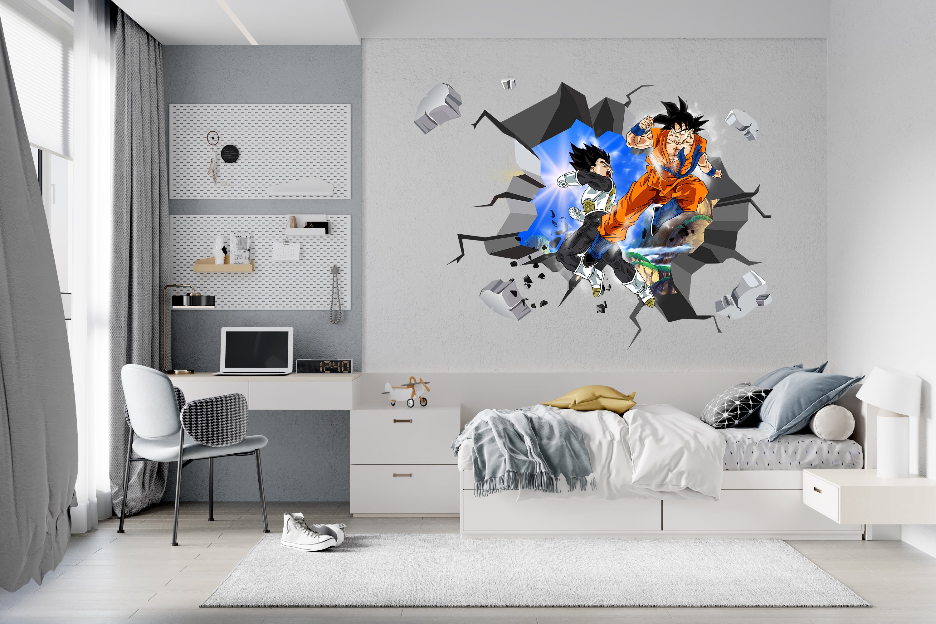 Dragon Ball Z 3D WALL EXPLOSION Decal Wall Sticker Decor Art