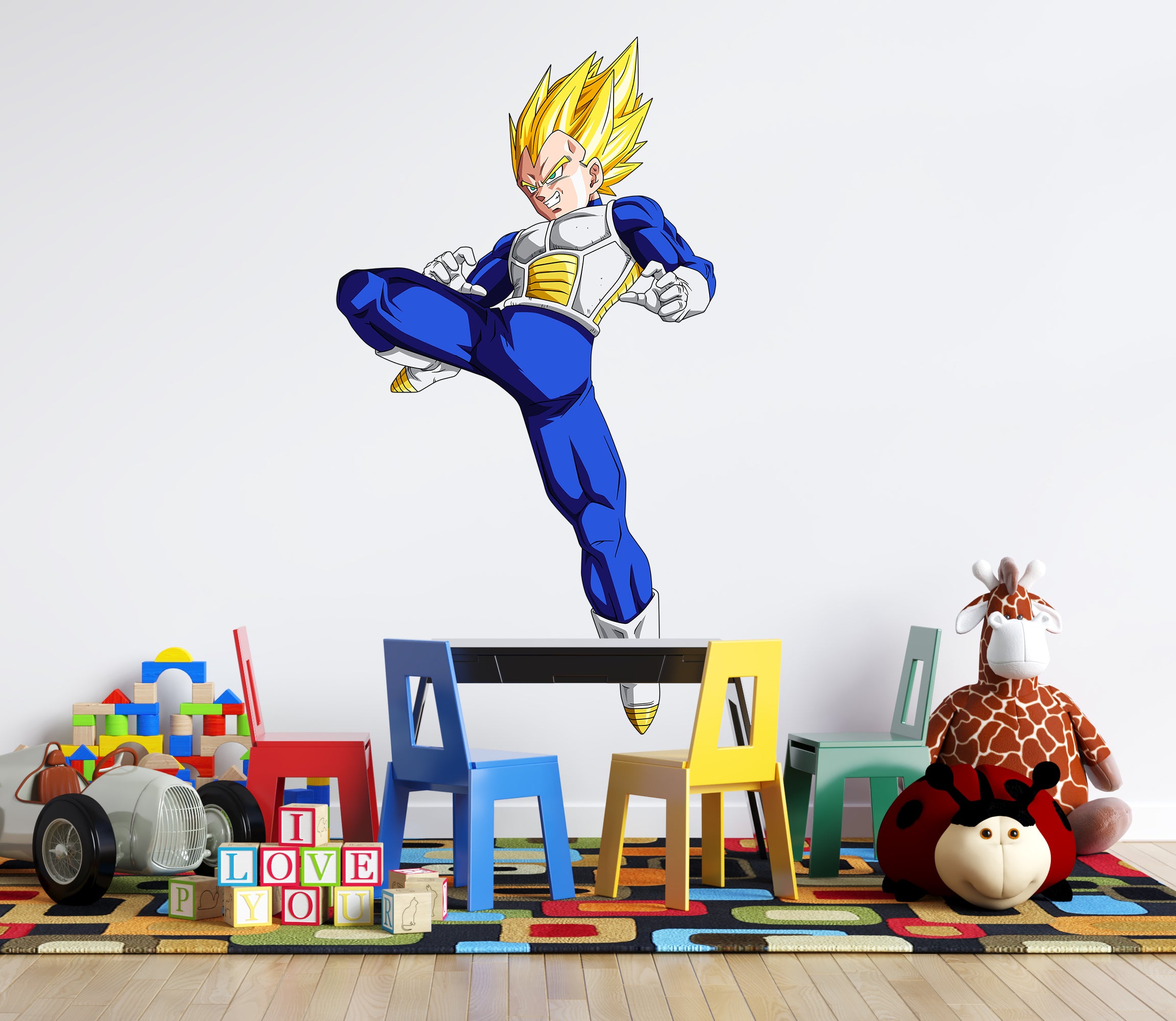 Vegeta SSJ Dragon Ball Z Wall Decal Removable Sticker Kids Room Wall Art Mural GMD49