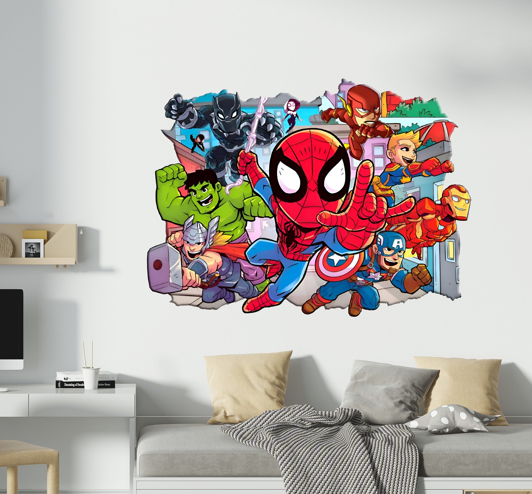 FORTNITE 3D Smashed Hole Illusion Sticker mural autocollant J1500