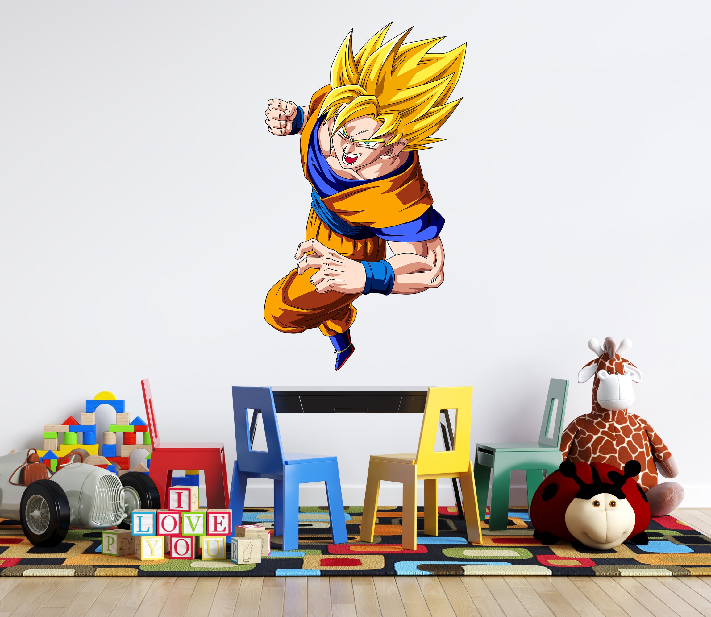 Son Goku SSJ Dragon Ball Z Wall Decal Removable Sticker Kids Room Wall Art Mural GMD45