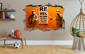 Star Wars Storm Trooper 3D Smashed Wall Decal Sticker Art Decor SW31