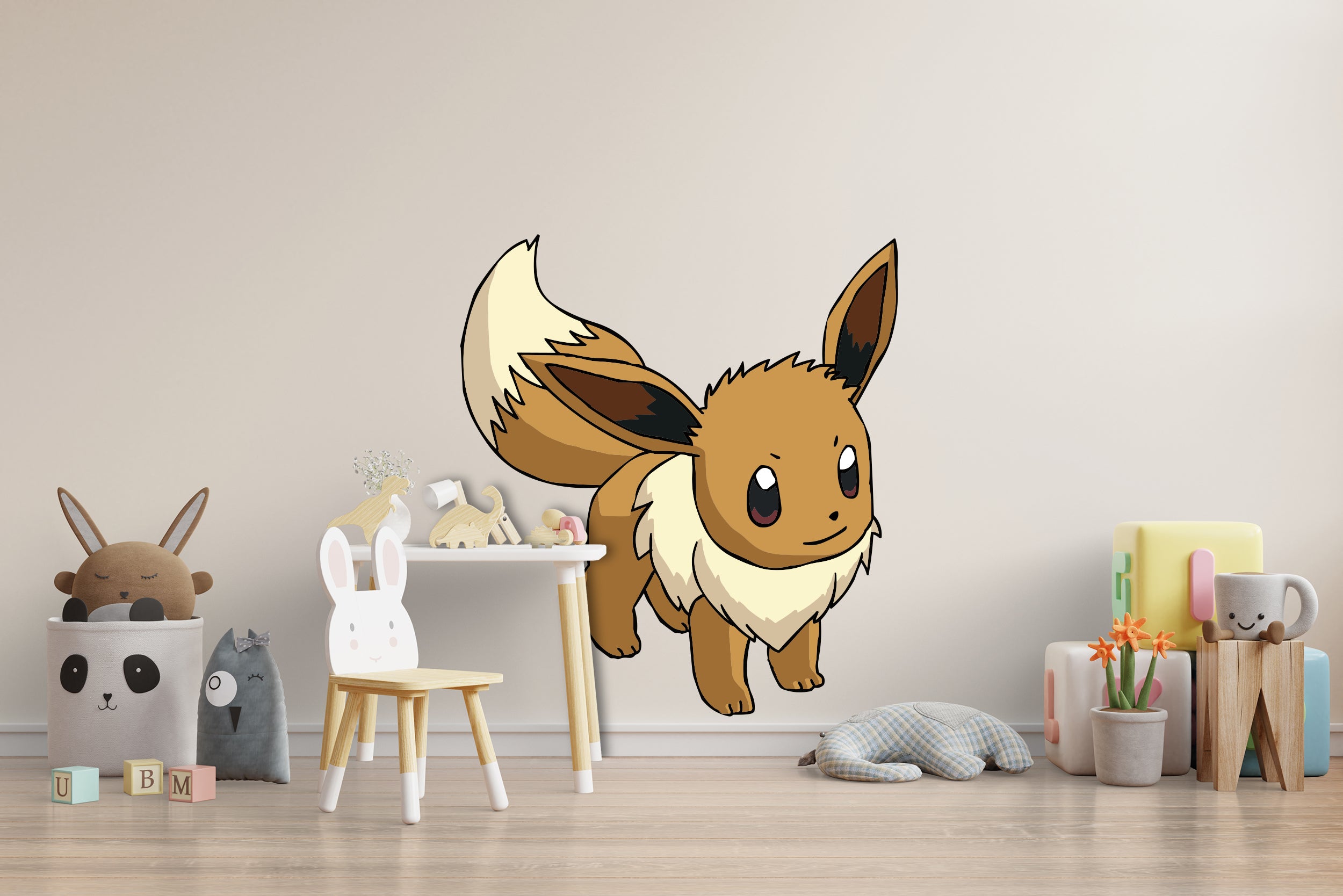 Eeve Pokemon 3D Wall Sticker Decal Home Decor Wall Art