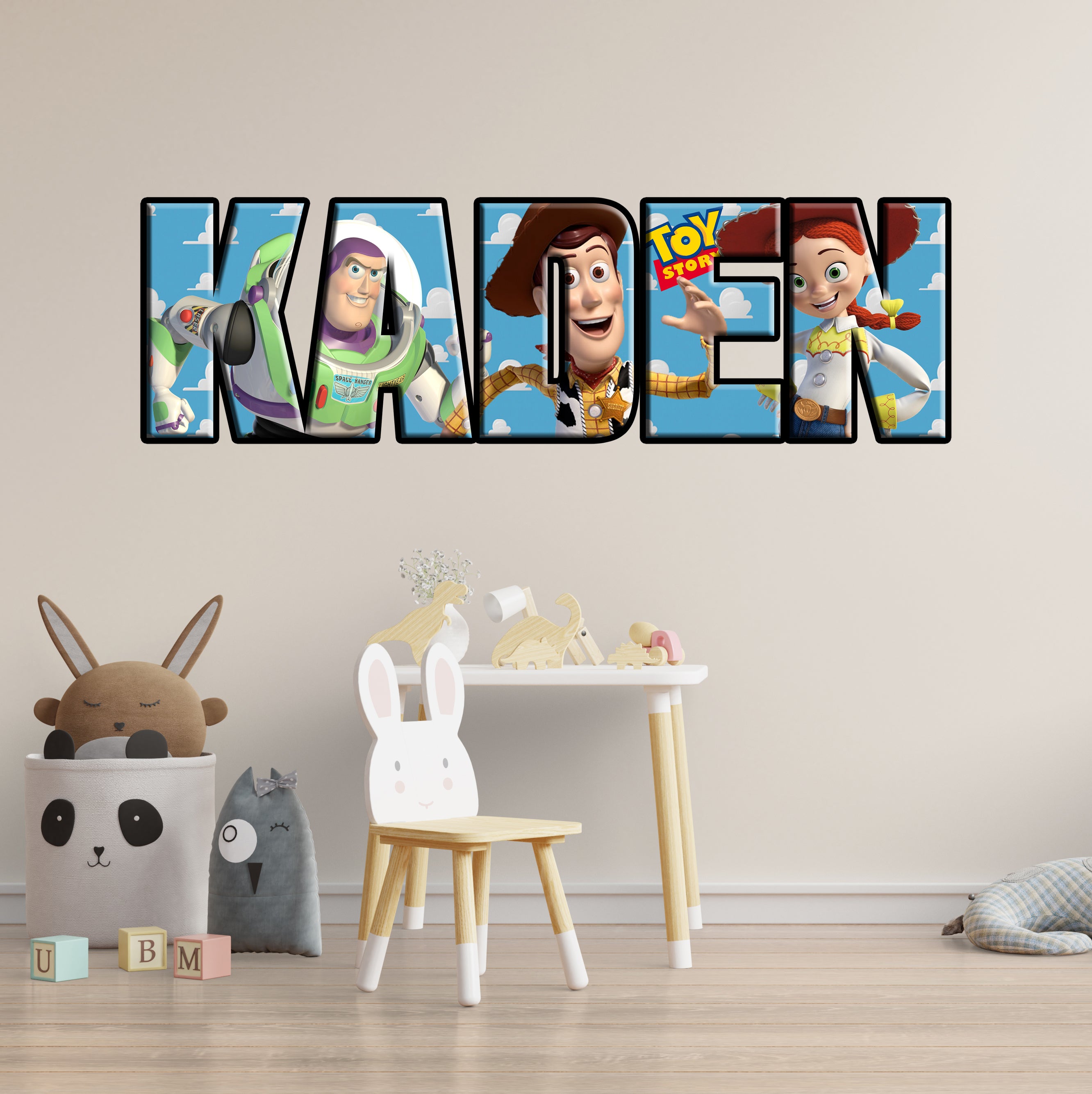 Toy Story Personalized Name Wall Sticker Removable Decal Custom Decor Art TYS07