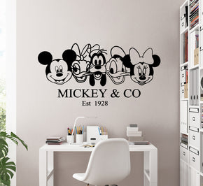 Mickey & Co Est 1928 Disney Wall Decal Removable Sticker Kids Room Art Mural MMS22