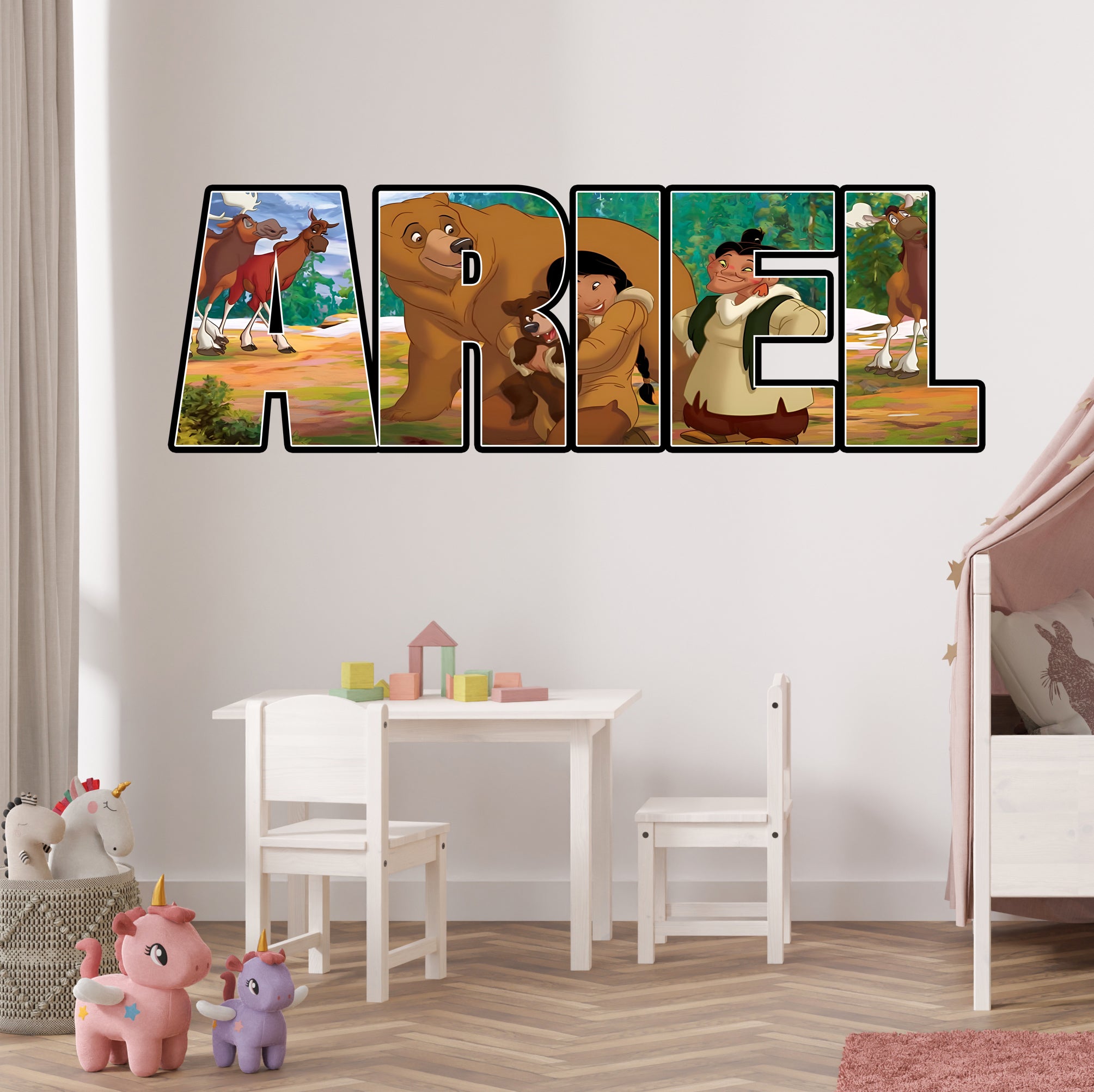 Brother Bear Disney Personalized Name Wall Sticker Removable Decal Custom Decor Art DBR01
