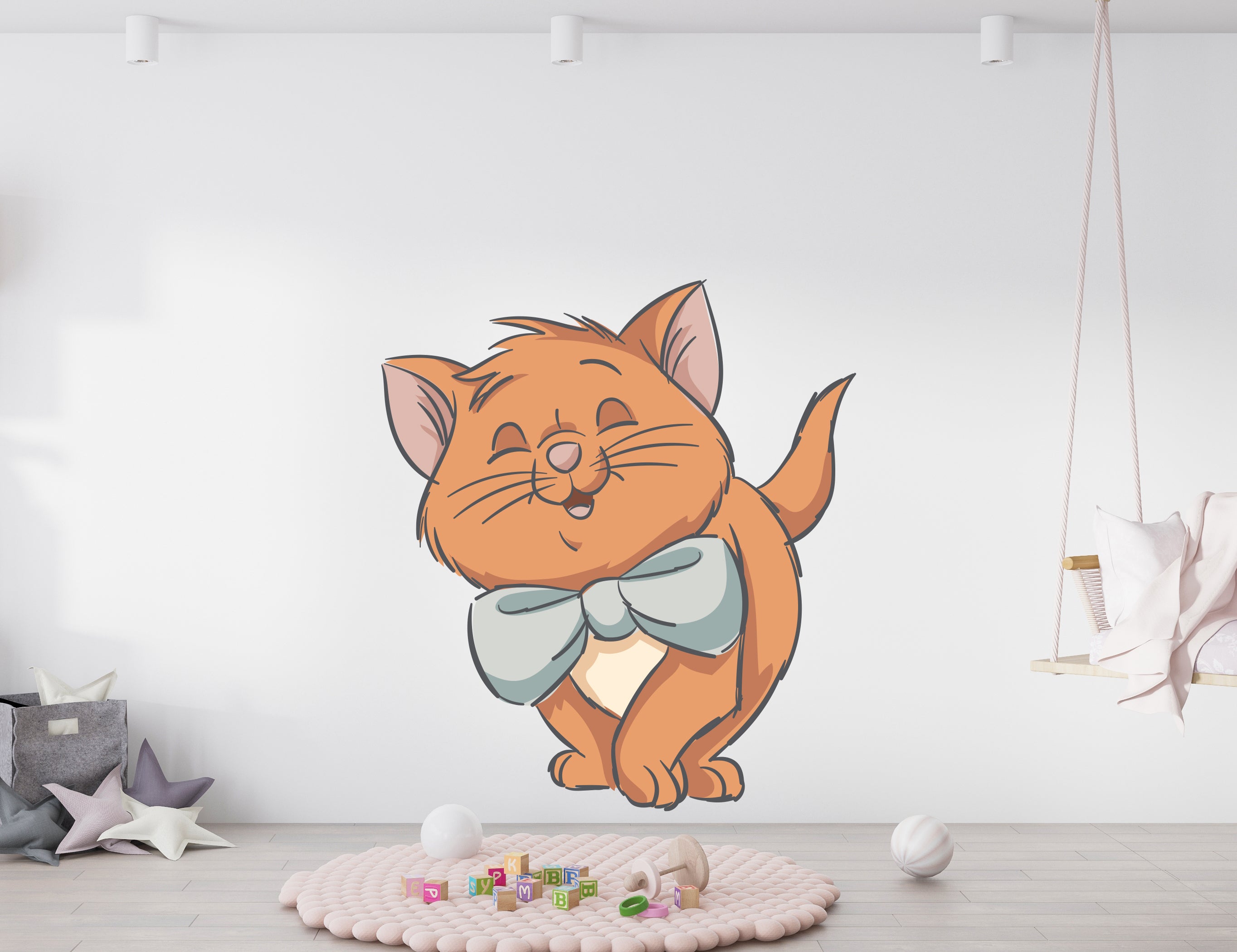 Aristocats Toulouse Disney Cats Wall Decal Wall Sticker Kids Room Wall Art ARC08