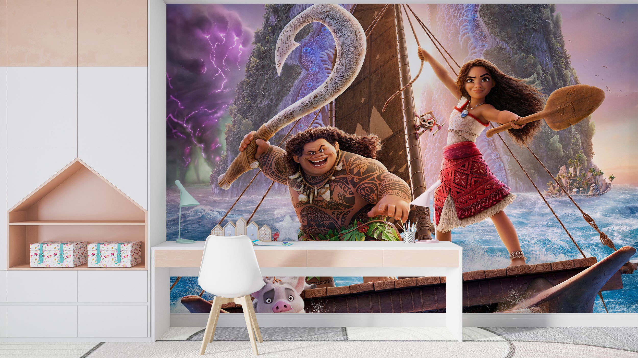 Moana Self-Adhesive Removable Wallpaper Mural Home Wall Art Decor WP1