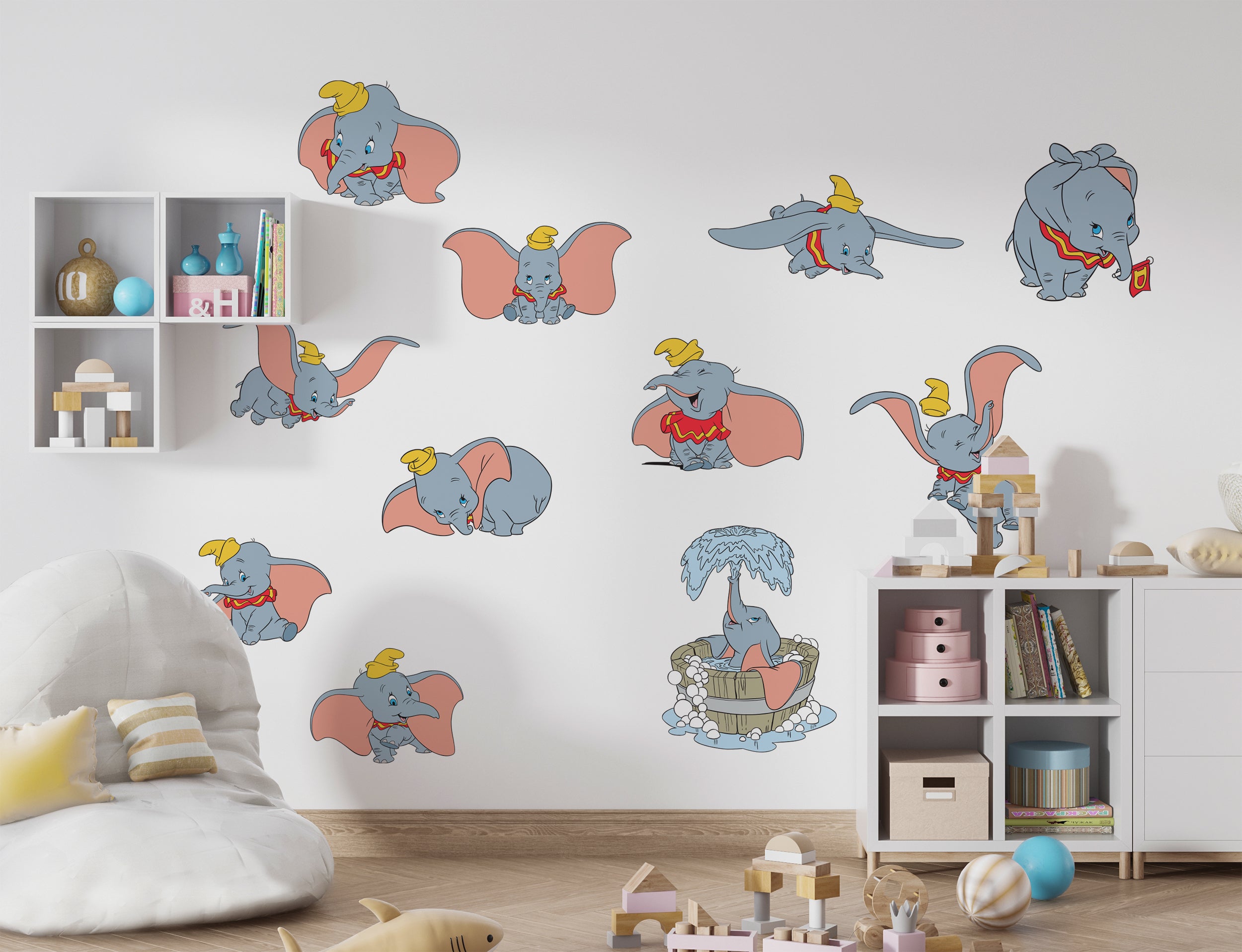 Dumbo 10 Characters Set Wall Sticker Decal Nursery Kids Home Decor Wall Art