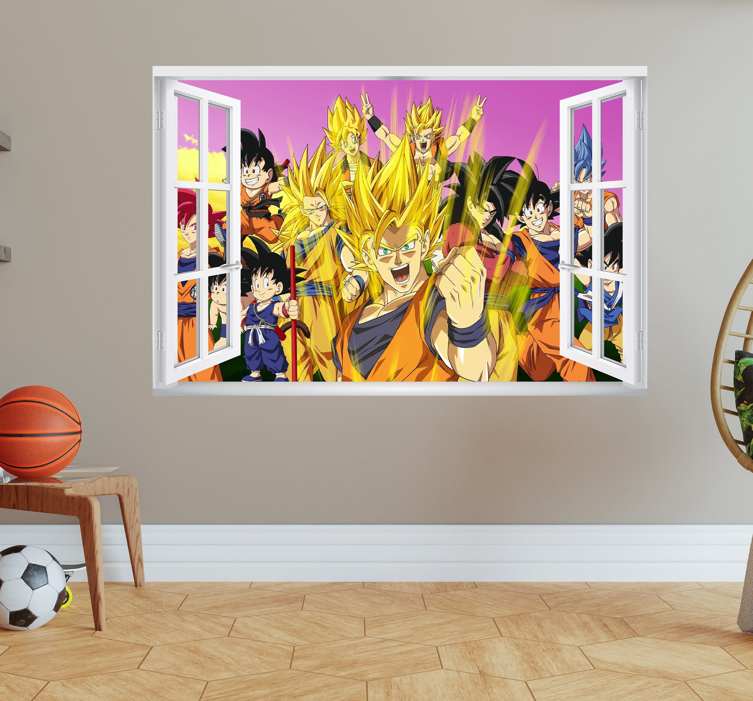 Dragon Ball Z 3D Window Wall Sticker Removable Decal Home Decor Mural Wall Art GMD31