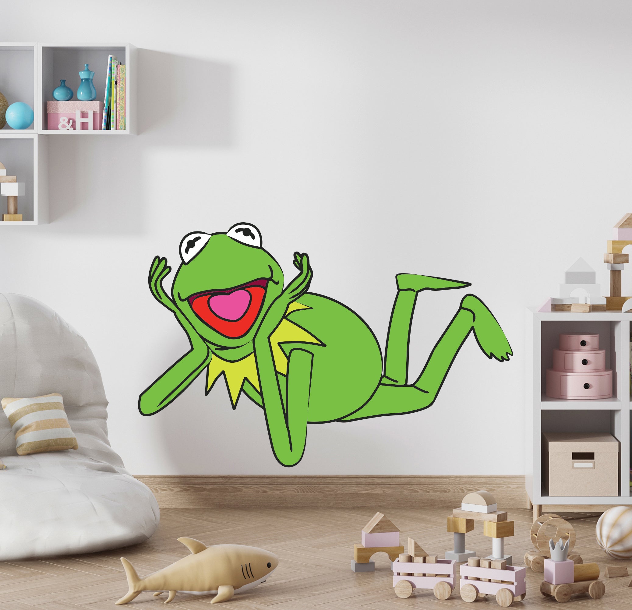 Kermit The Muppets Wall Decal Removable Sticker Kids Room Wall Art Mural MPT01