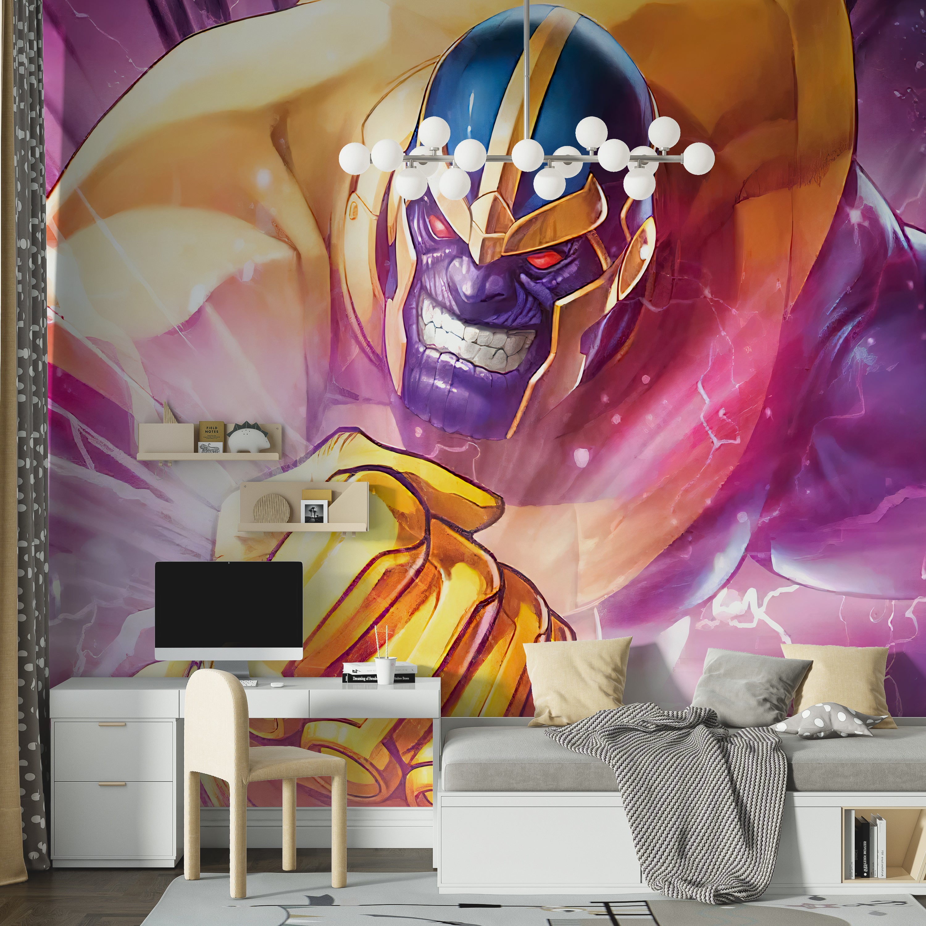 Thanos Superheroes Self-Adhesive Wallpaper Mural Home Wall Art Decor WP62