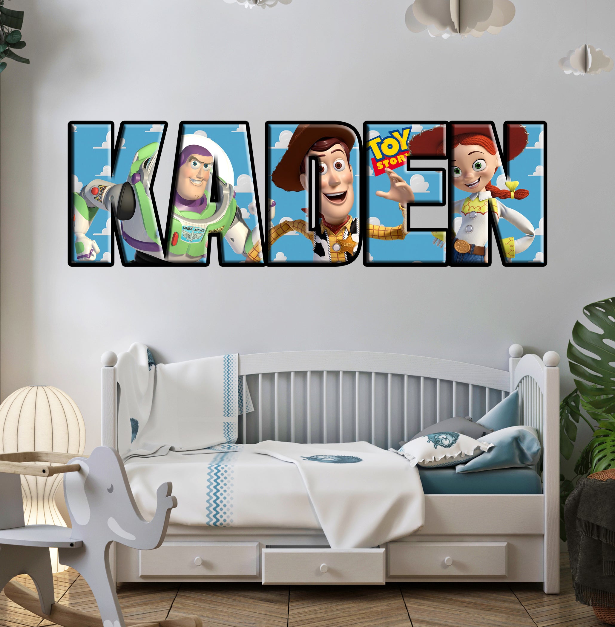 Toy Story Personalized Name Wall Sticker Removable Decal Custom Decor Art TYS07