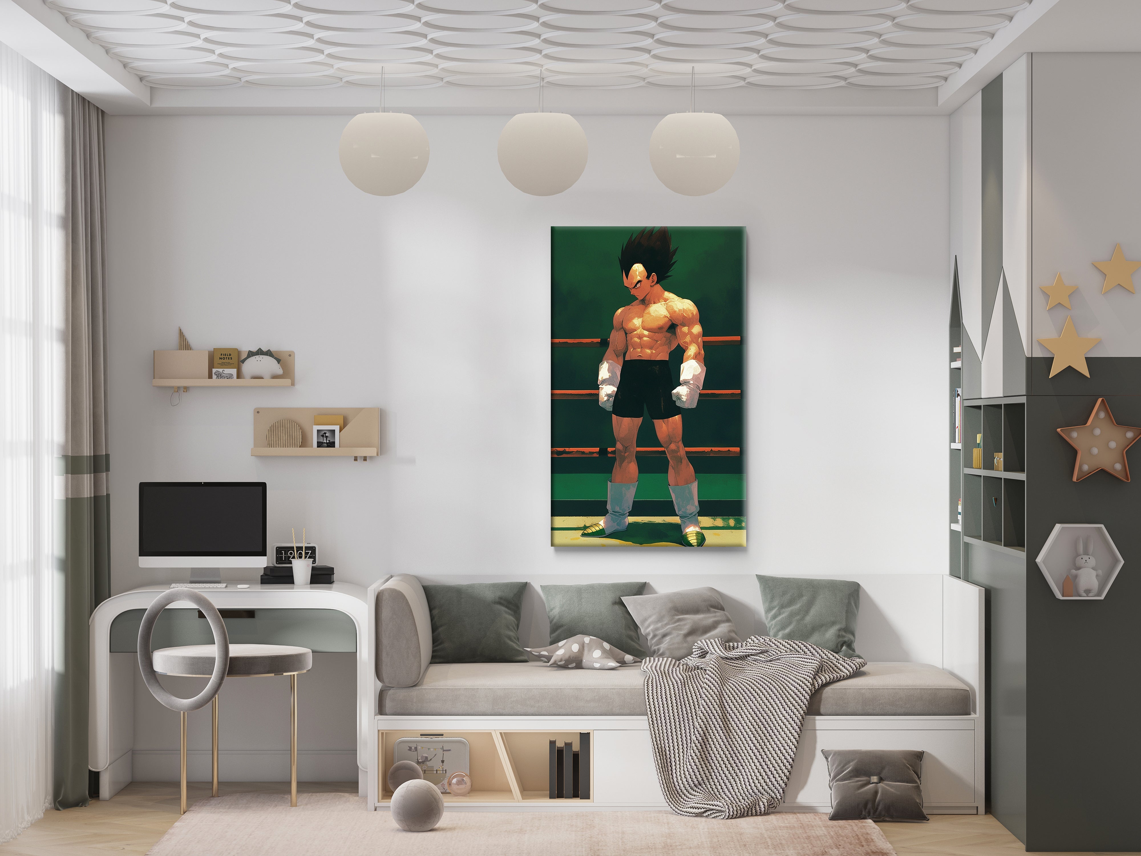 Vegeta Boxing Dragon Ball Z Canvas Print Wall Art Wall Decor Giclee GMD34