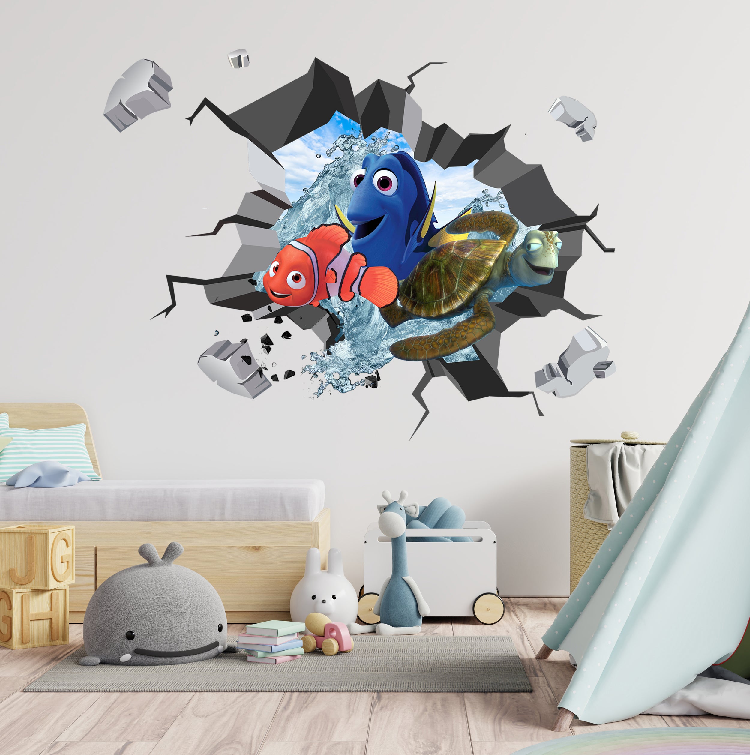 Finding Nemo Disney 3D Explosion Wall Sticker Decal Decor Mural Art FN02