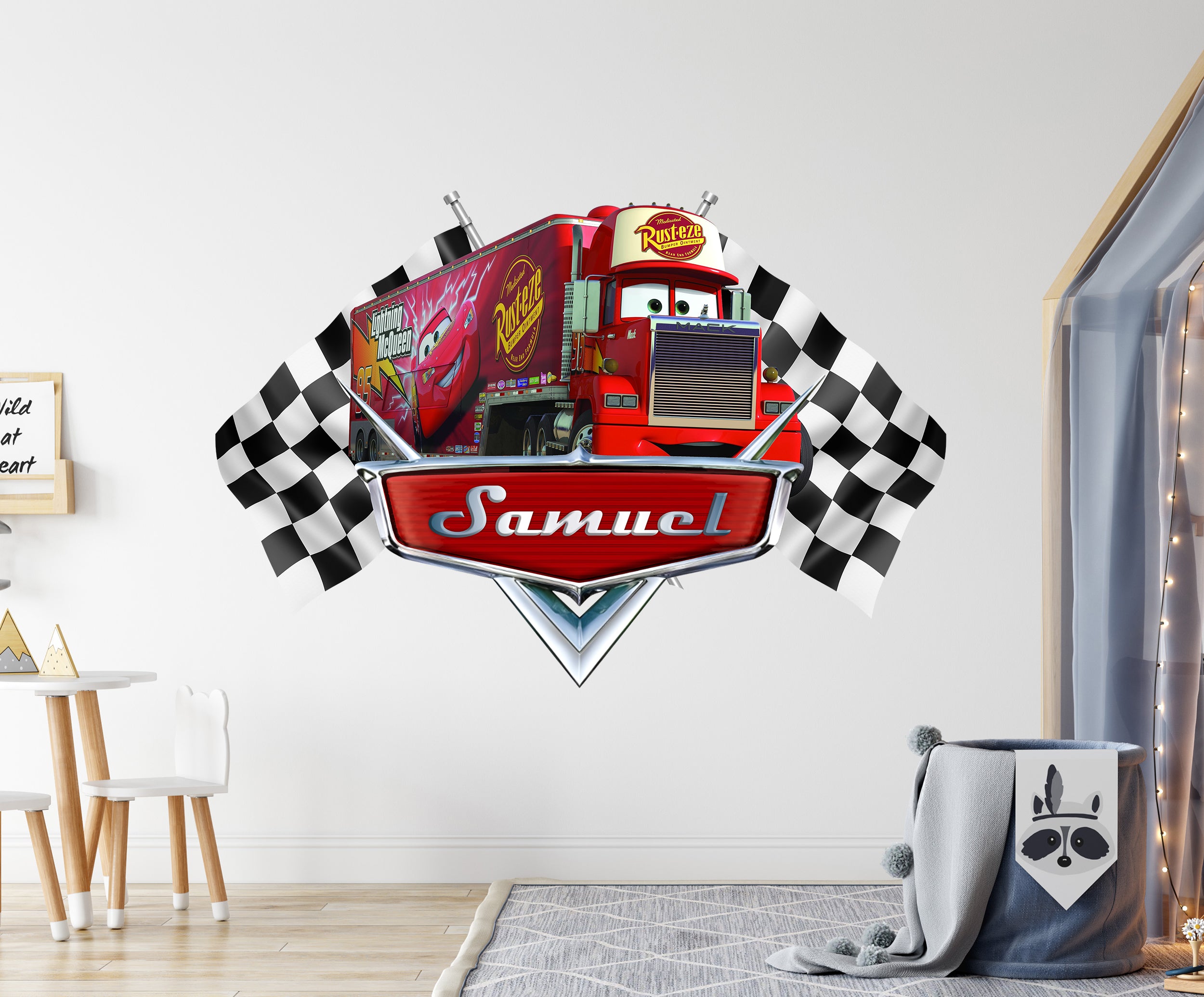 Disney Cars Mack Personalized Name Wall Sticker Removable Decal Custom CMO13
