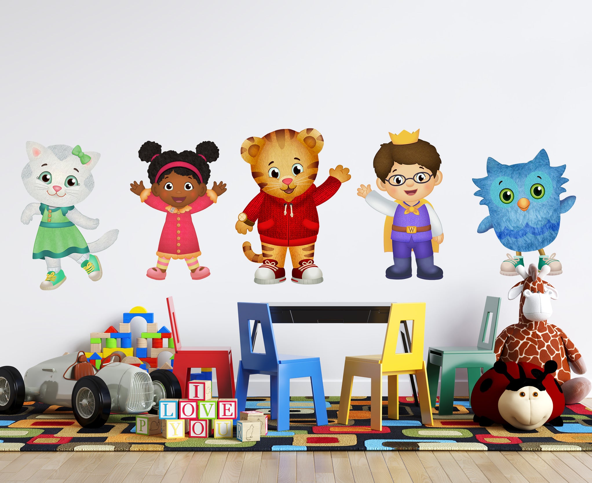 Daniel Tiger's Neighborhood 5 Characters Set Wall Sticker Decal Kids Decor Art DT01