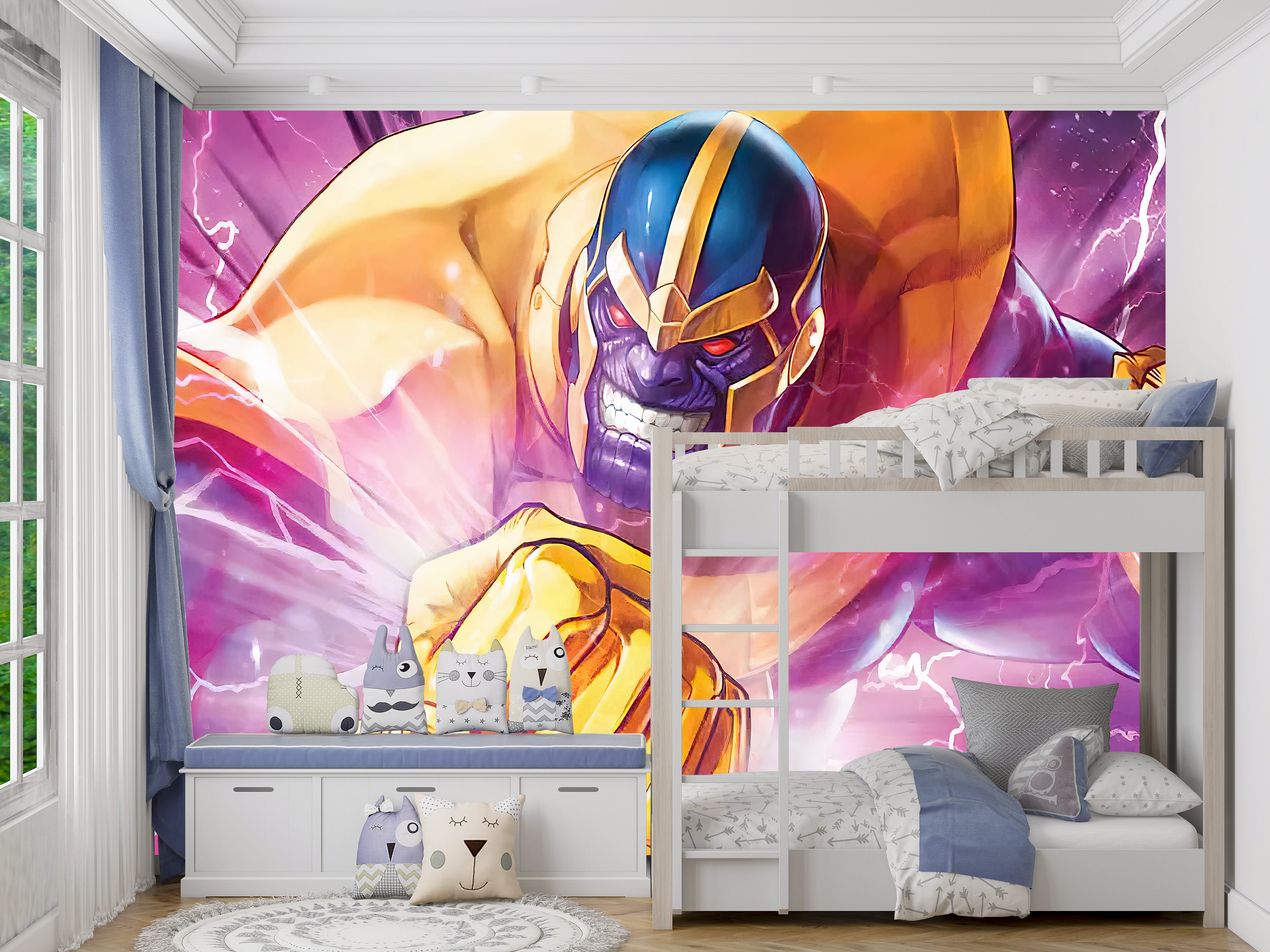 Thanos Superheroes Self-Adhesive Wallpaper Mural Home Wall Art Decor WP62