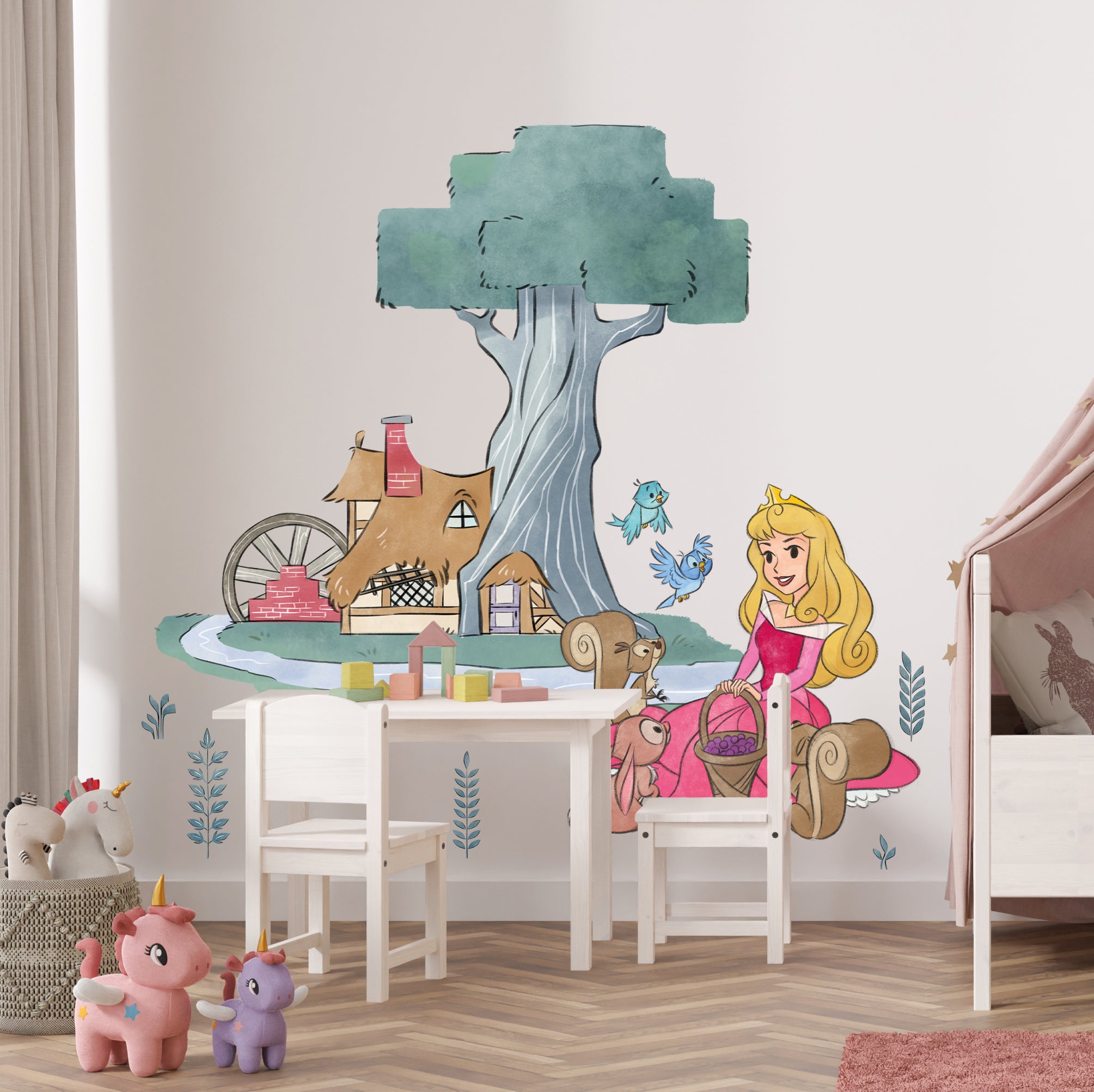 Aurora Disney Princess Scene Wall Decal Wall Sticker Kids Room Wall Art DSP21