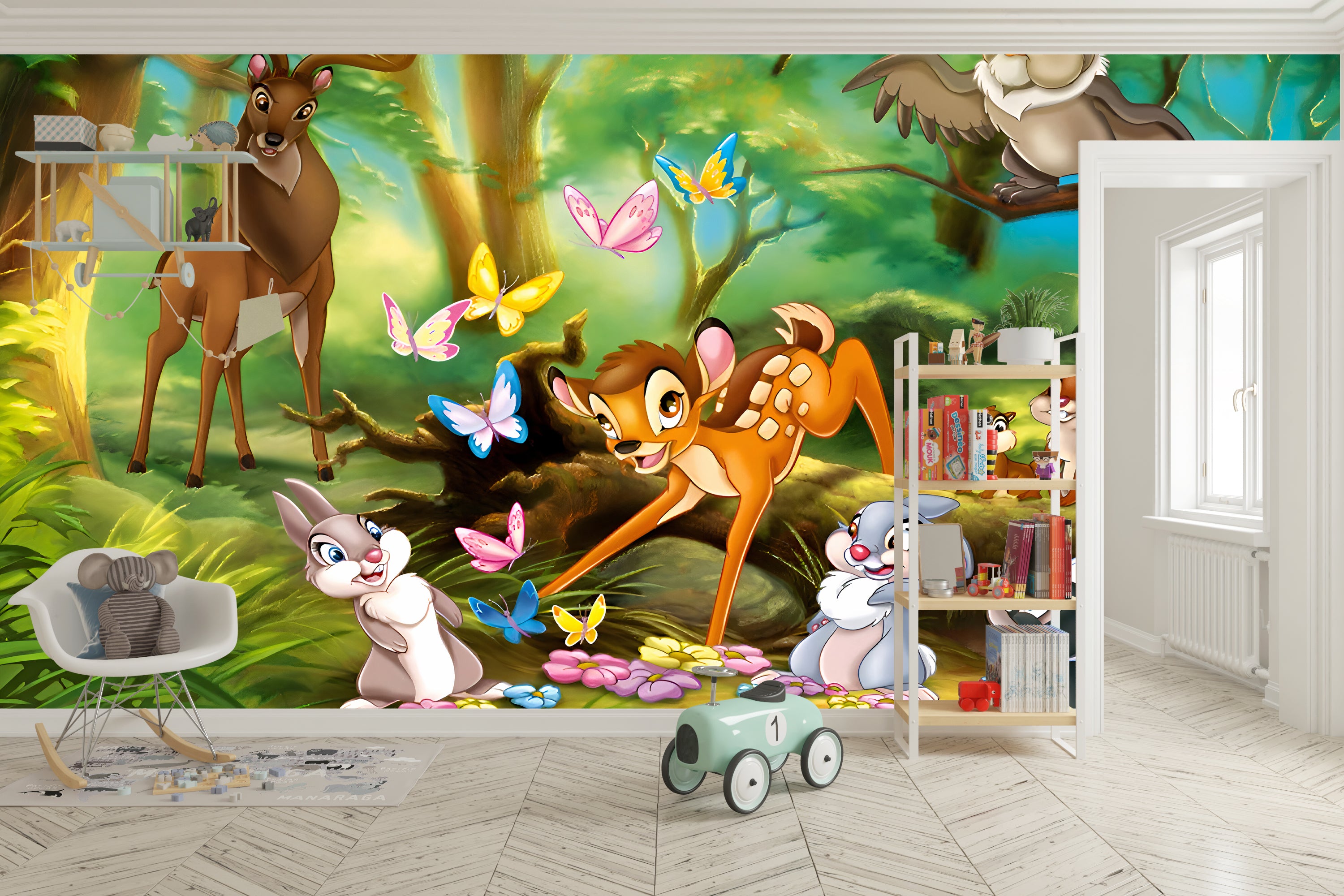 Bambi Self-Adhesive Removable Wallpaper Mural Home Wall Art Decor WP4