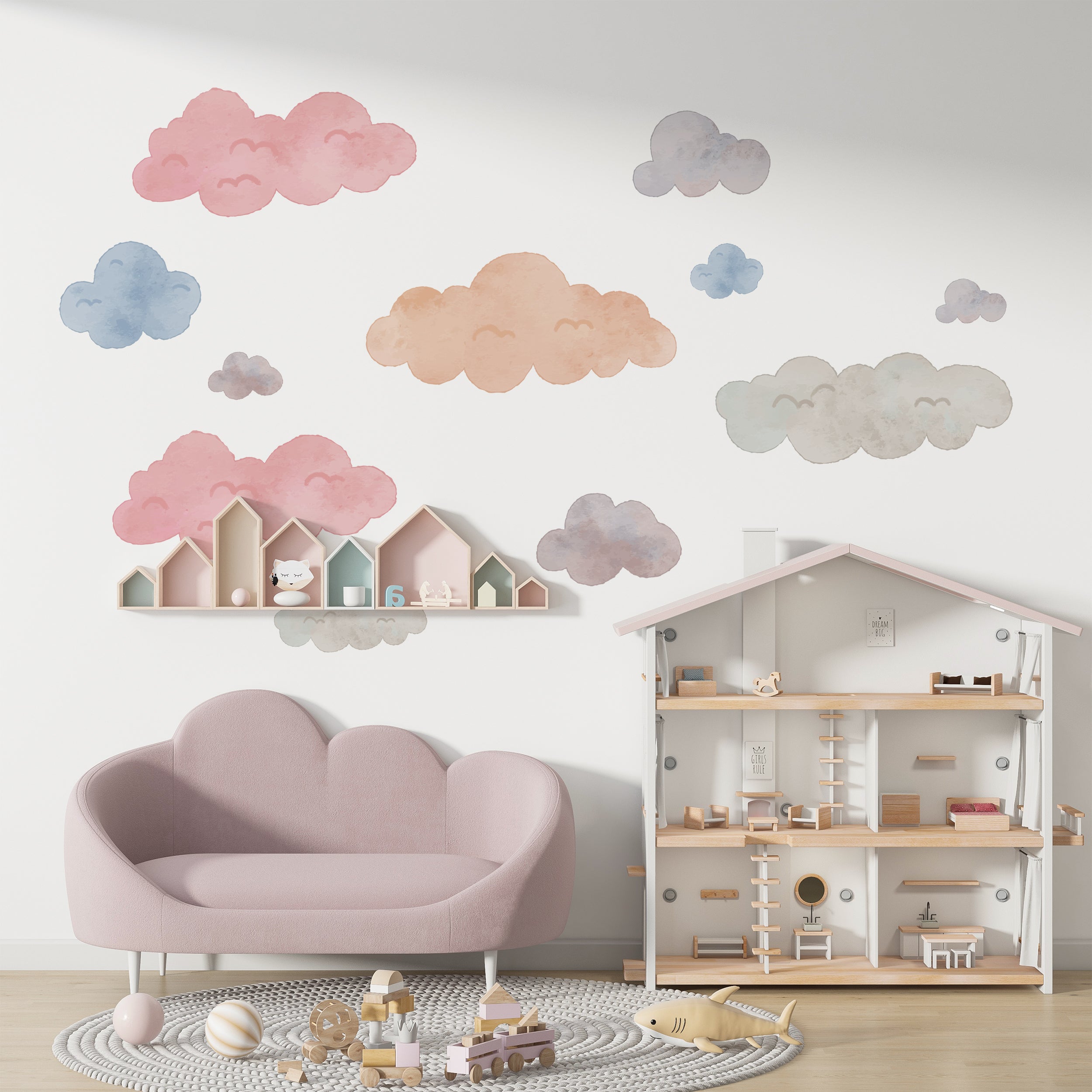 Clouds Wall Decal Kids Room Nursery Wall Art Decor