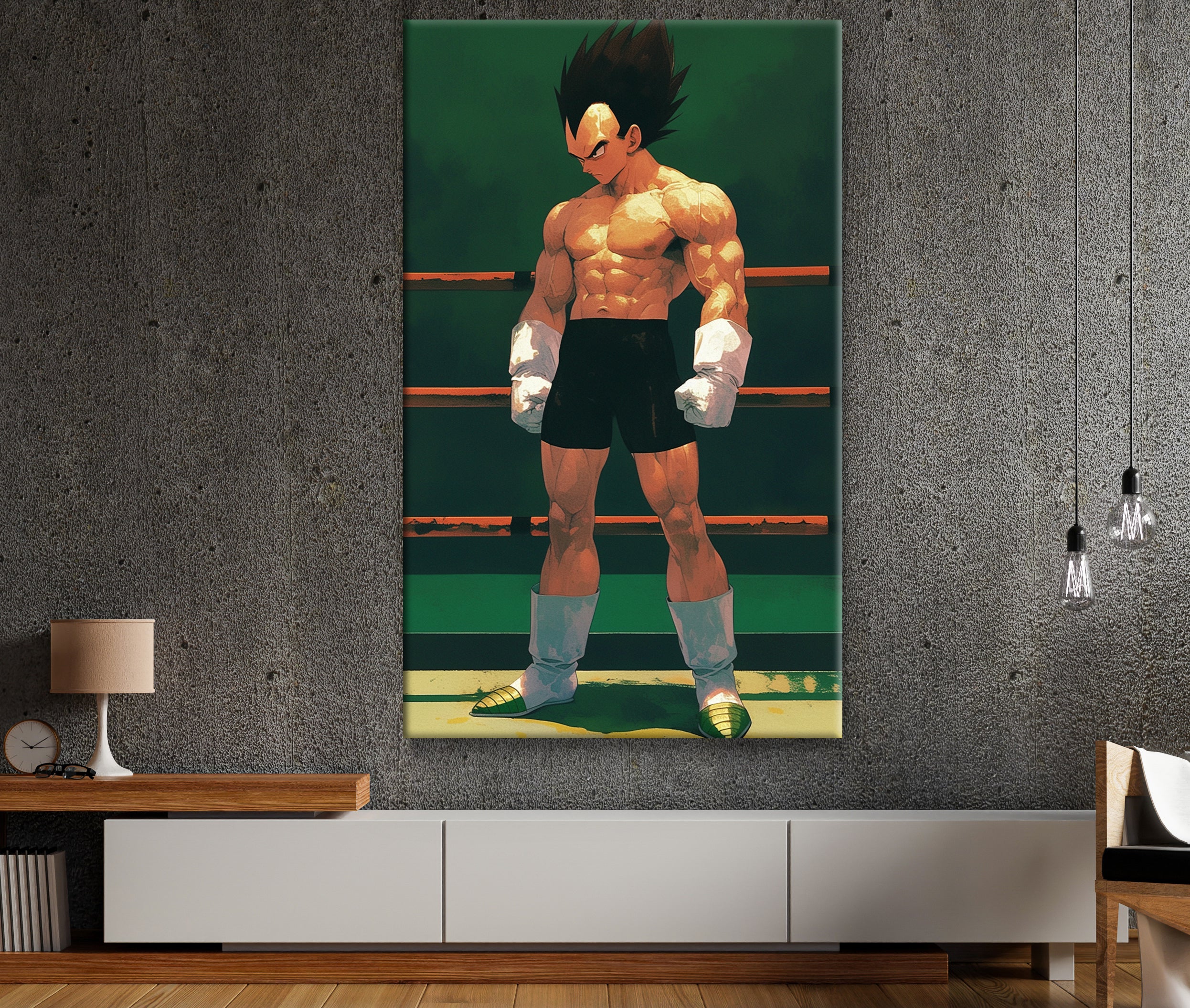 Vegeta Boxing Dragon Ball Z Canvas Print Wall Art Wall Decor Giclee GMD34