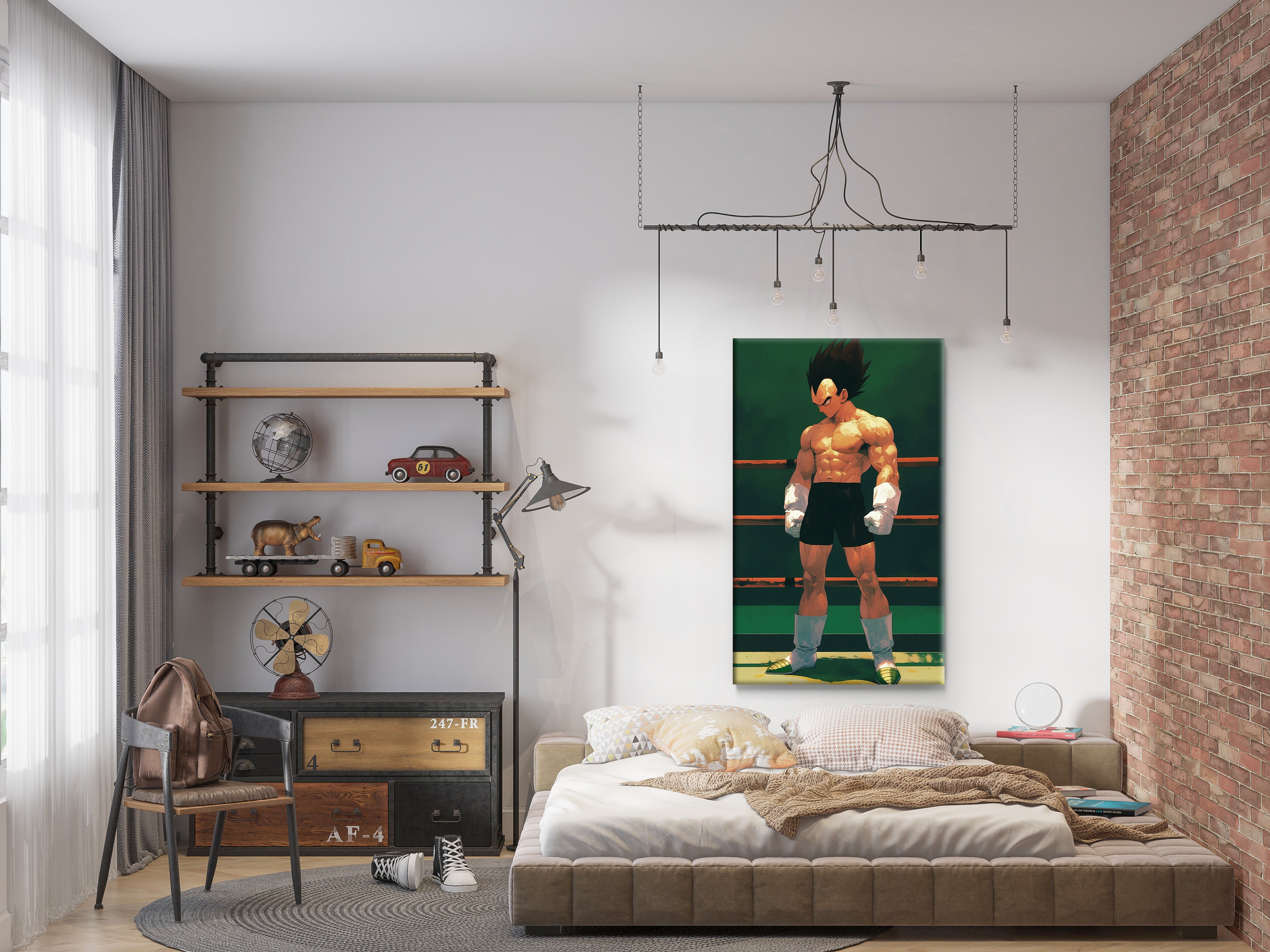 Vegeta Boxing Dragon Ball Z Canvas Print Wall Art Wall Decor Giclee GMD34