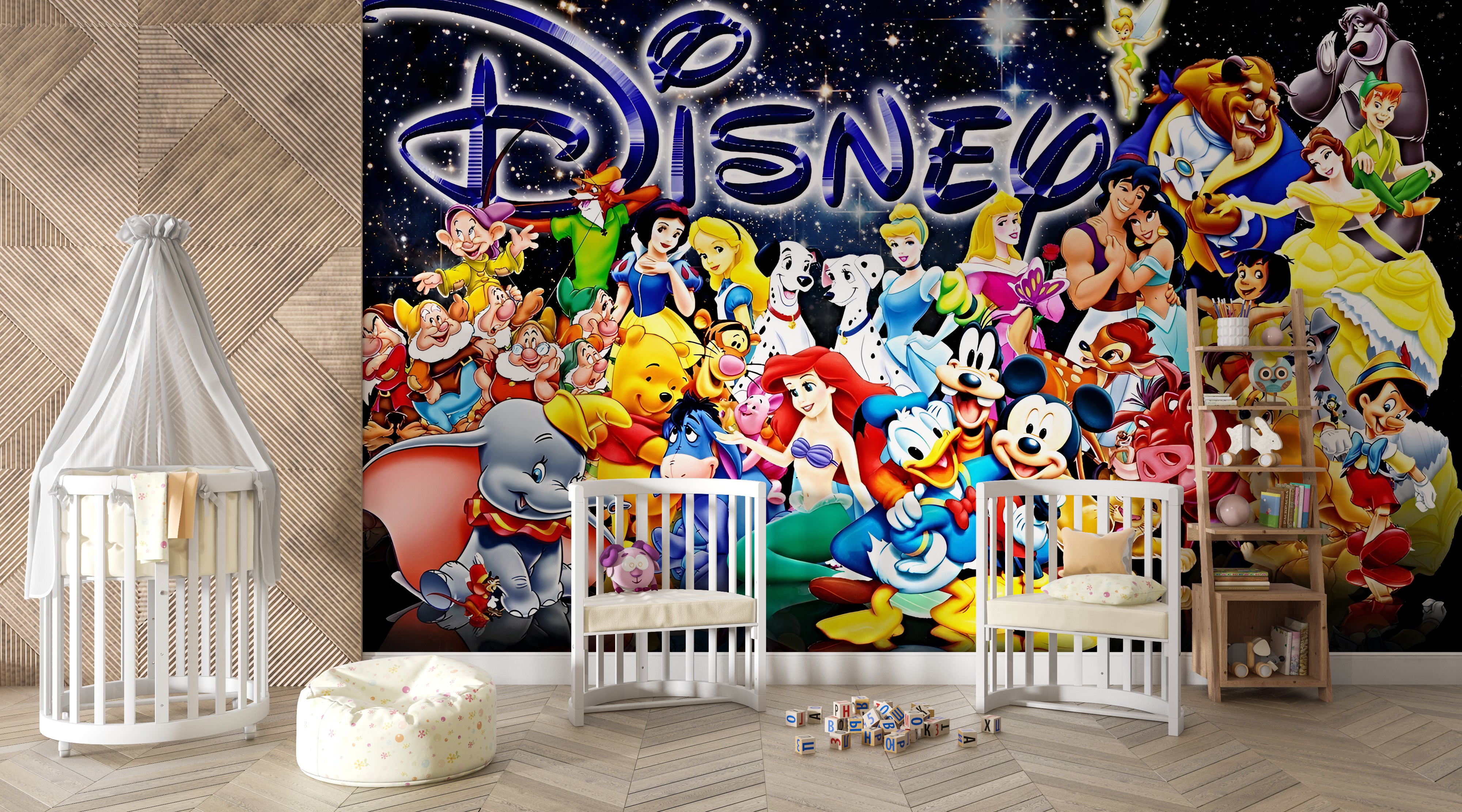 Disney Characters Self-Adhesive Wallpaper Mural Home Wall Art Decor WP30