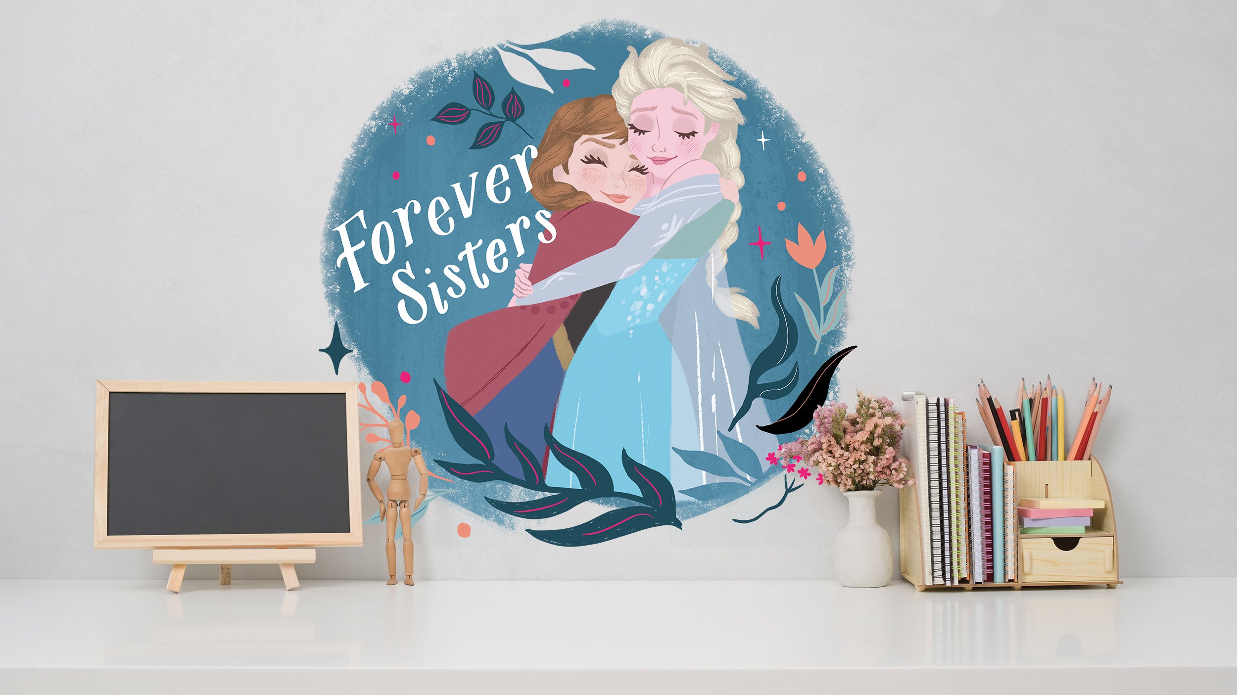 Frozen Elsa Anna Disney Princess Decal Wall Sticker Home Decor Art Mural Kids