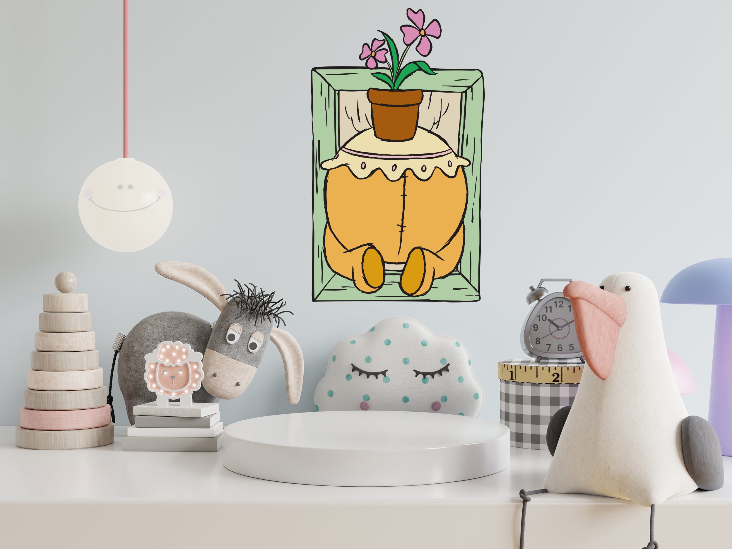 Winnie The Pooh Stuck 3D Wall Sticker Decal Home Decor Wall Art WTP16