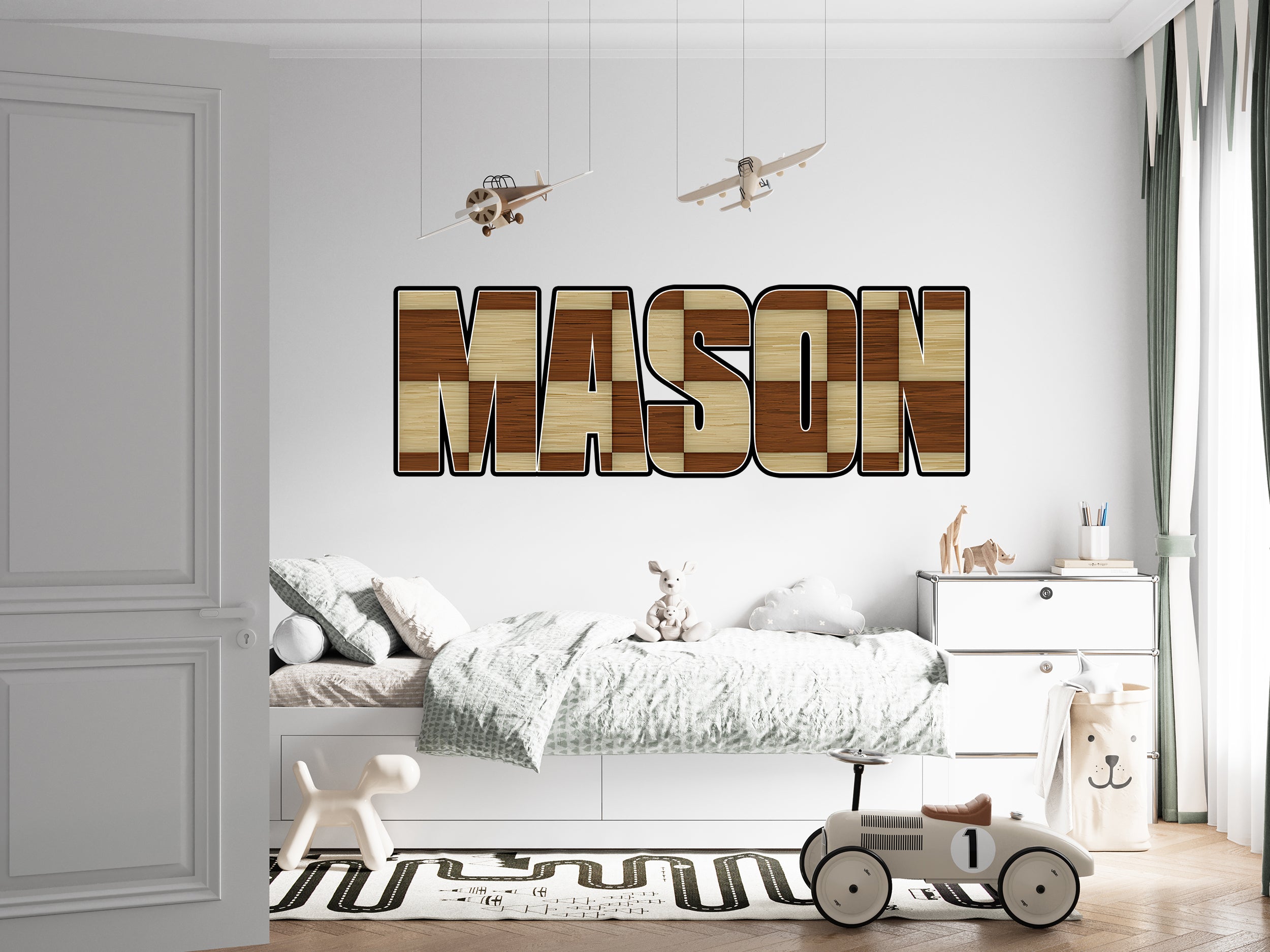 Chess Name Wall Sticker Removable Decal Personalized Custom Wall Decor Art