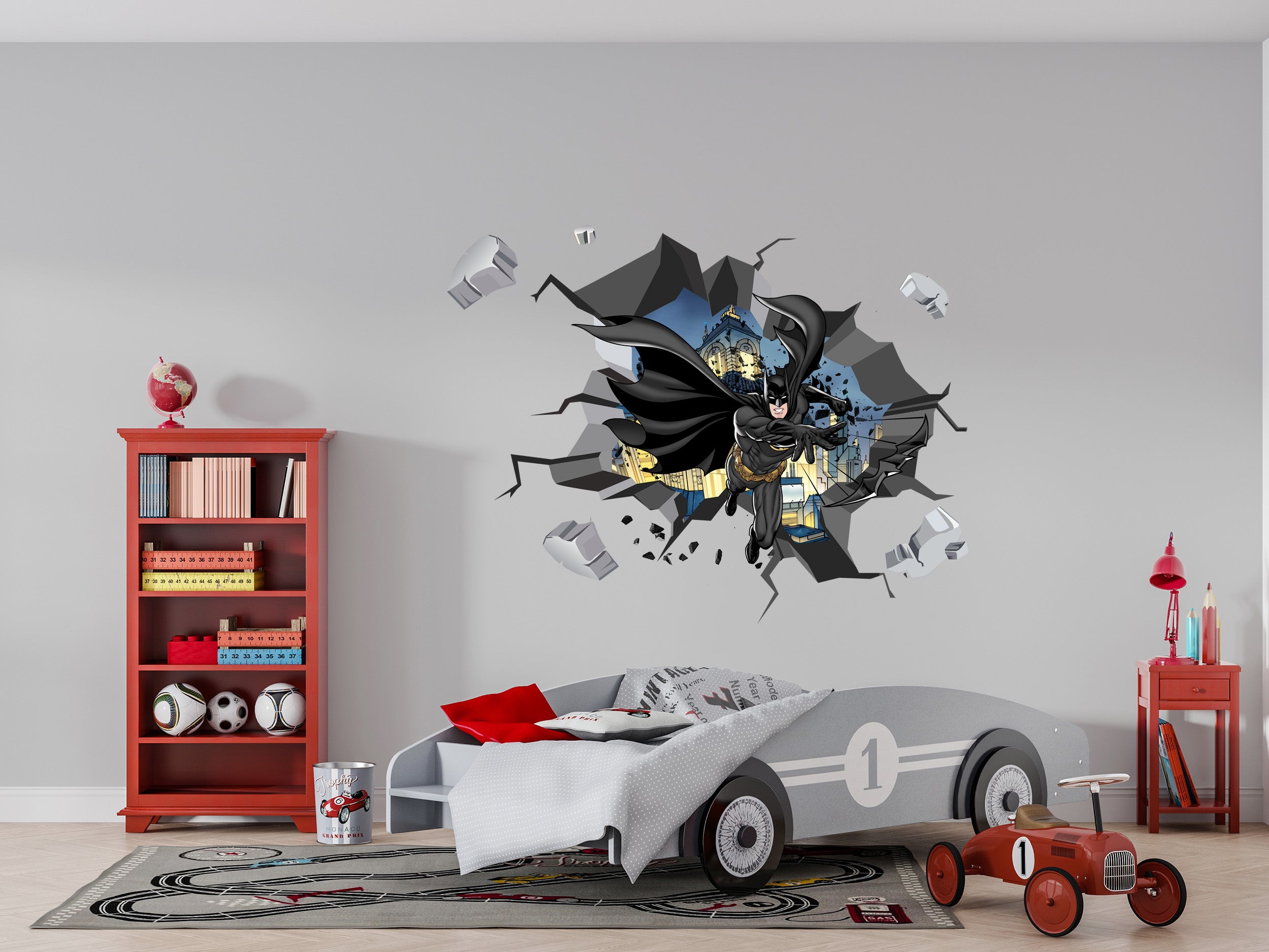 Batman, Dc Comics Cracked Hole Wall Sticker Decal Home Decor Art Mural