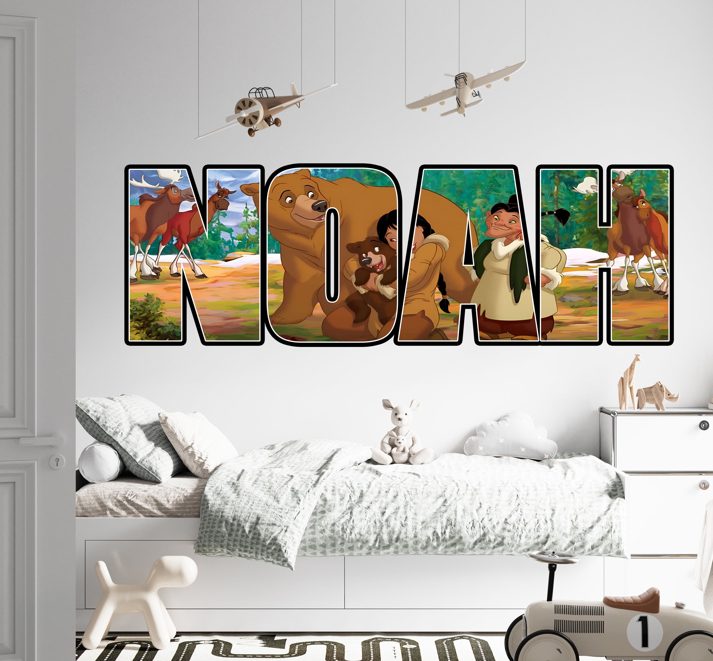 Brother Bear Disney Personalized Name Wall Sticker Removable Decal Custom Decor Art DBR01