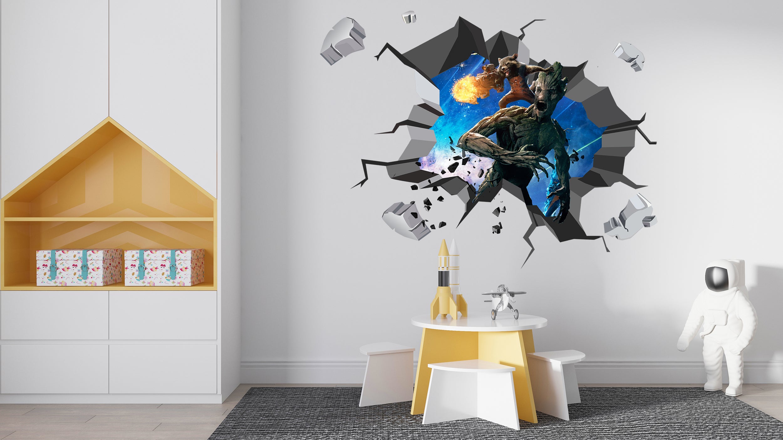 Guardians Of the Galaxy 3D Explosion Effect Wall Sticker Decal GRD01