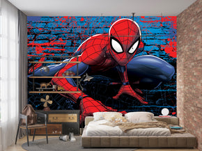 Spiderman Self-Adhesive Removable Wallpaper Mural Home Wall Art Decor WP2