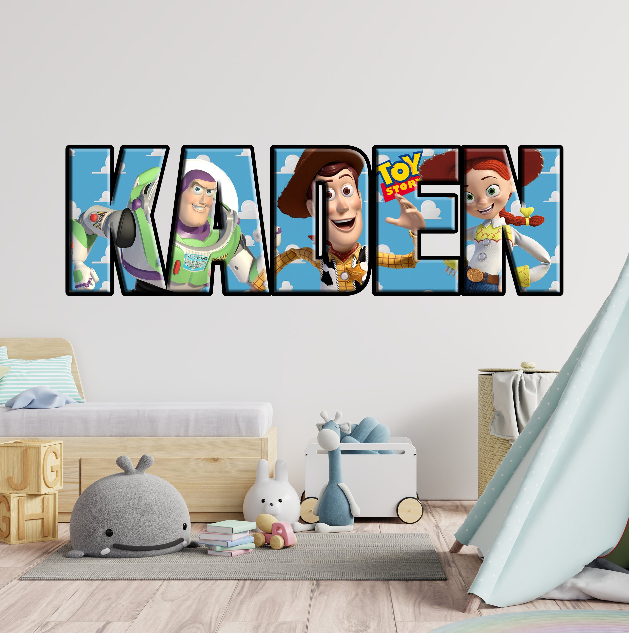 Toy Story Personalized Name Wall Sticker Removable Decal Custom Decor Art TYS07
