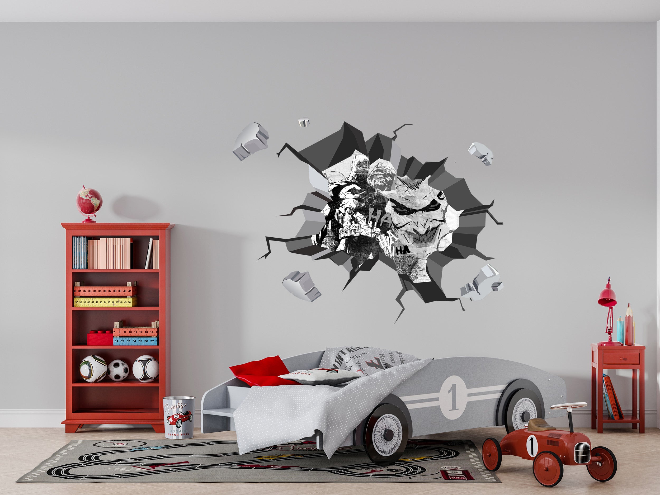 Joker, Batman, Dc Comics Cracked Hole Wall Sticker Decal Home Decor Art Mural