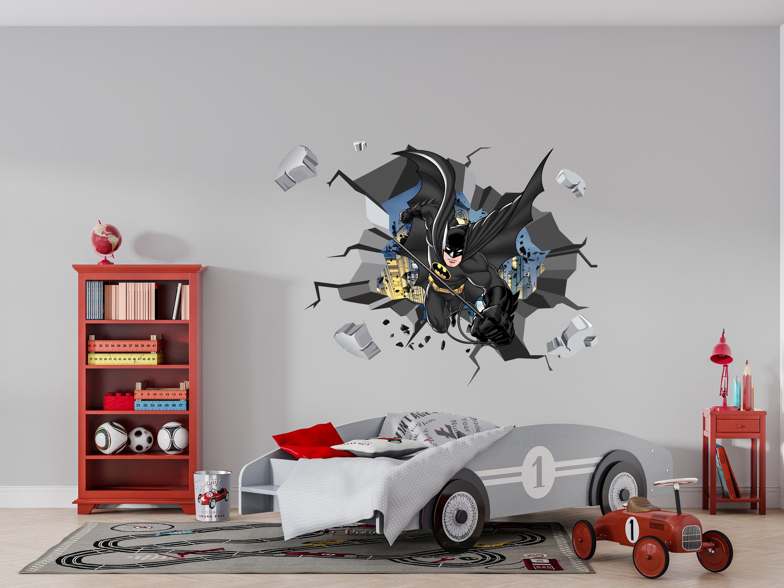 Batman, Dc Comics Cracked Hole Wall Sticker Decal Home Decor Art Mural