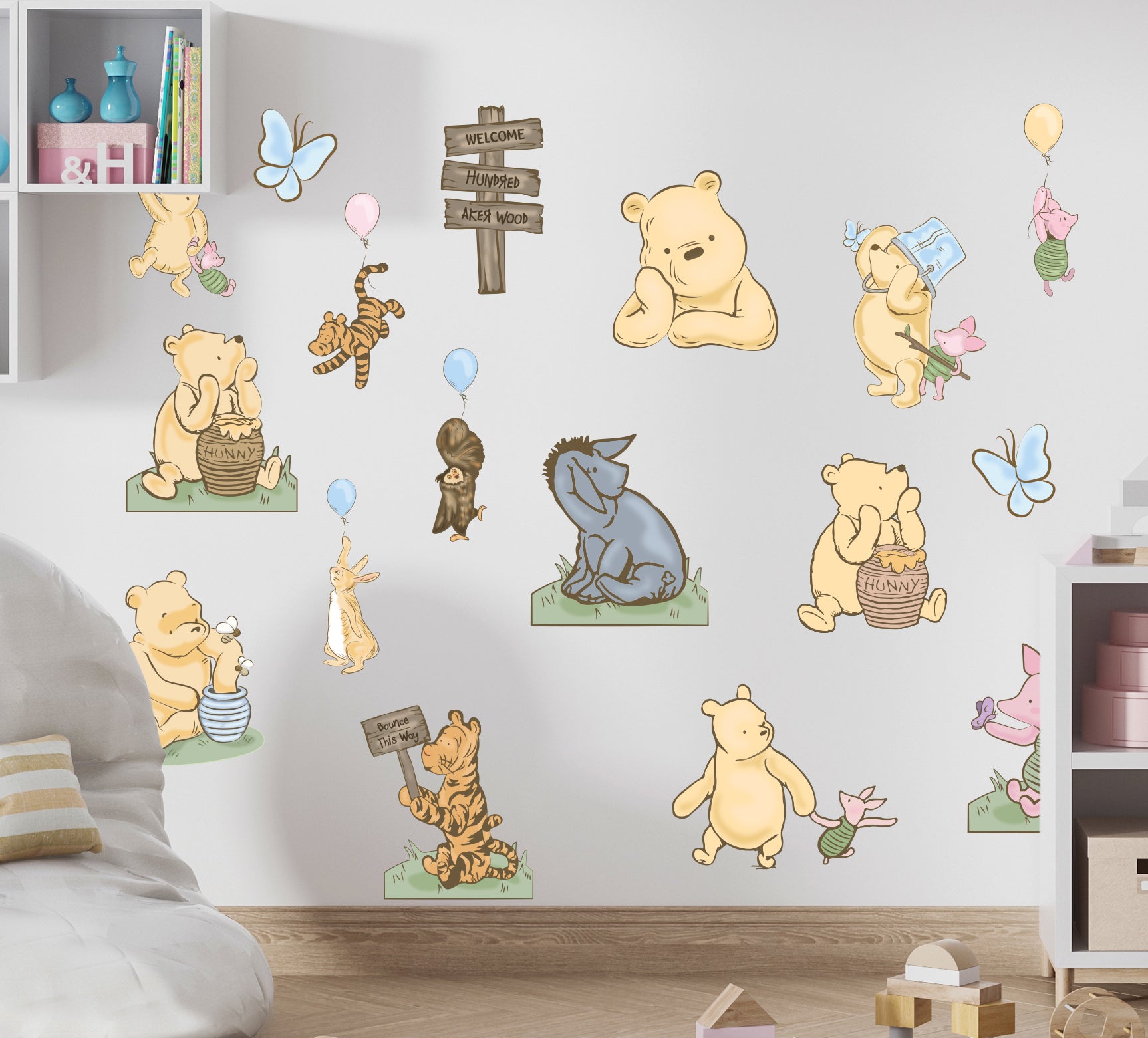 Classic Winnie The Pooh Set Wall Sticker Decal Kids Decor Art Kids Girls WTP22