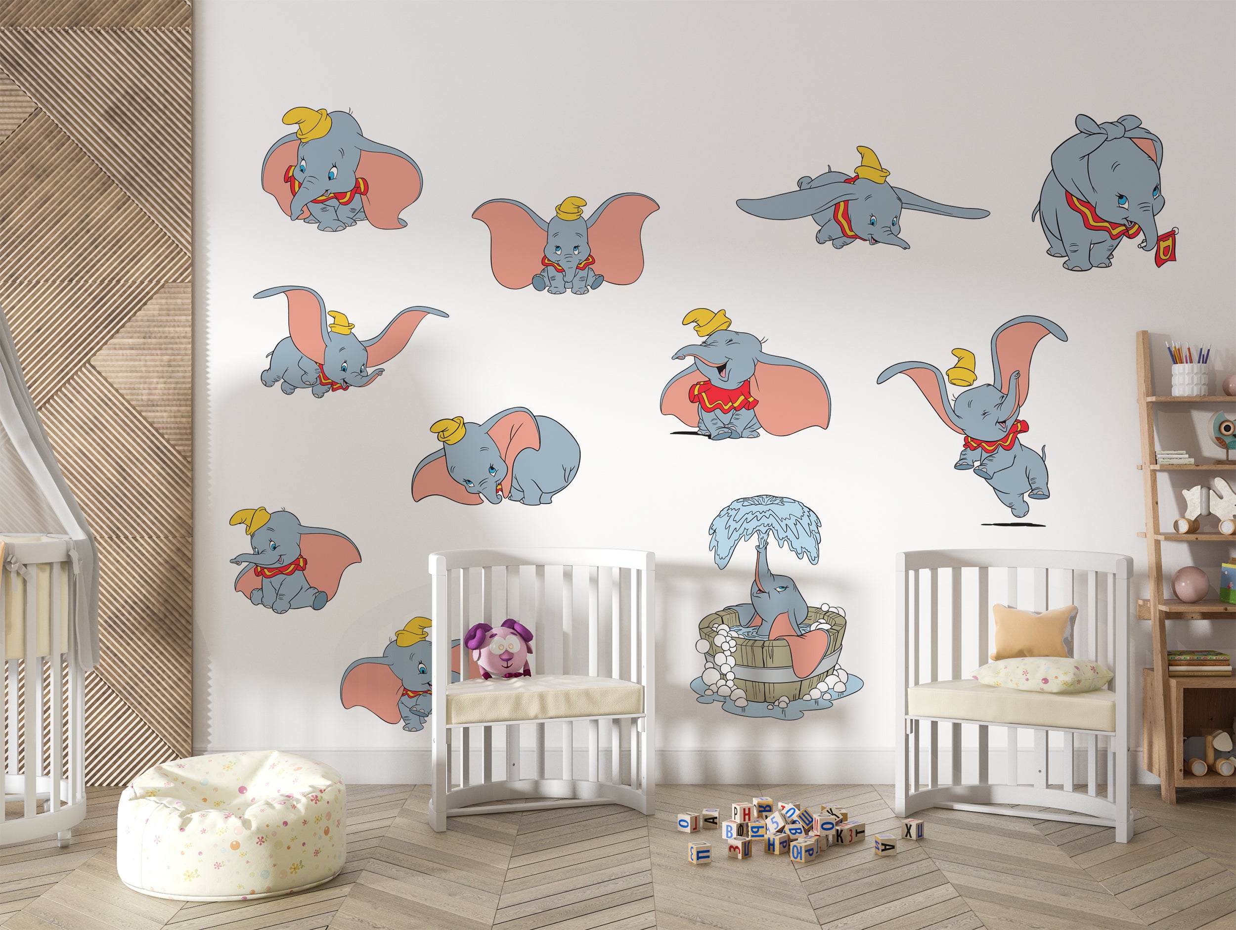Dumbo 10 Characters Set Wall Sticker Decal Nursery Kids Home Decor Wall Art