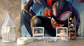 Spiderman Miles Morales Self-Adhesive Wallpaper Mural Home Wall Art Decor WP25