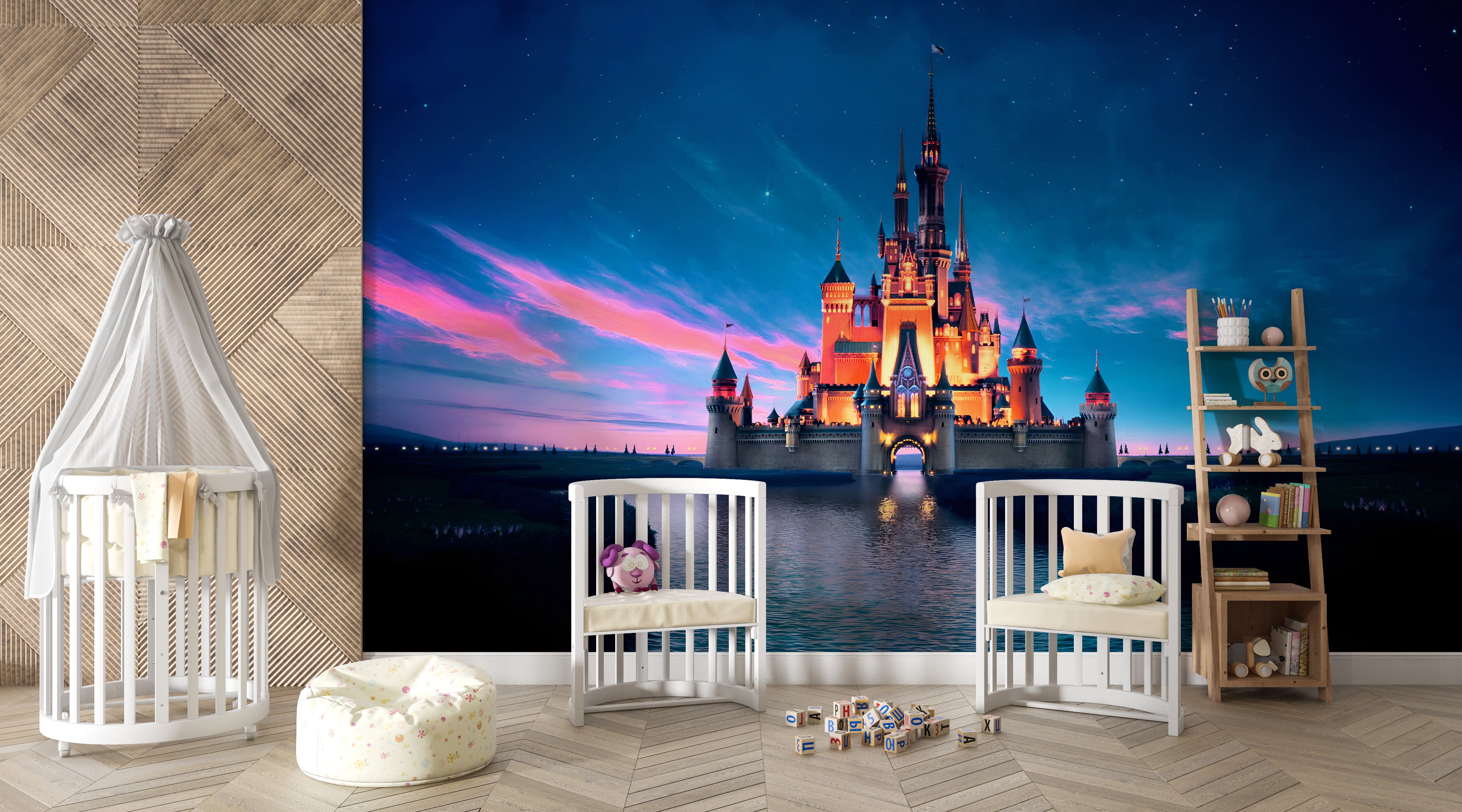 Disney Castle Self-Adhesive Removable Wallpaper Mural Home Wall Art Decor WP6