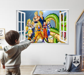 Dragon Ball Z 3D Window Wall Sticker Removable Decal Home Decor Mural Wall Art GMD28