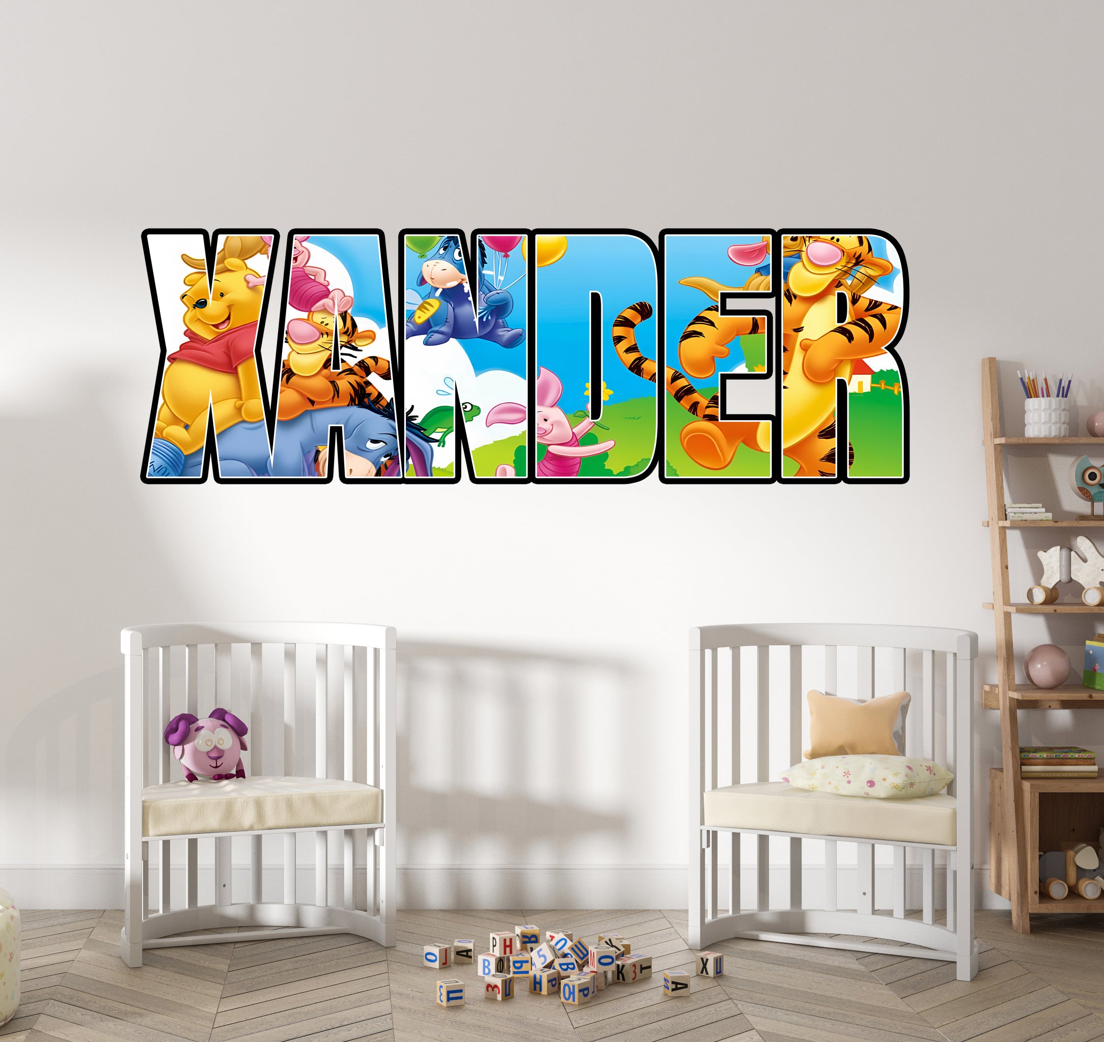 Winnie The Poog Disney Personalized Name Wall Sticker Decal Custom Decor Art WTP29