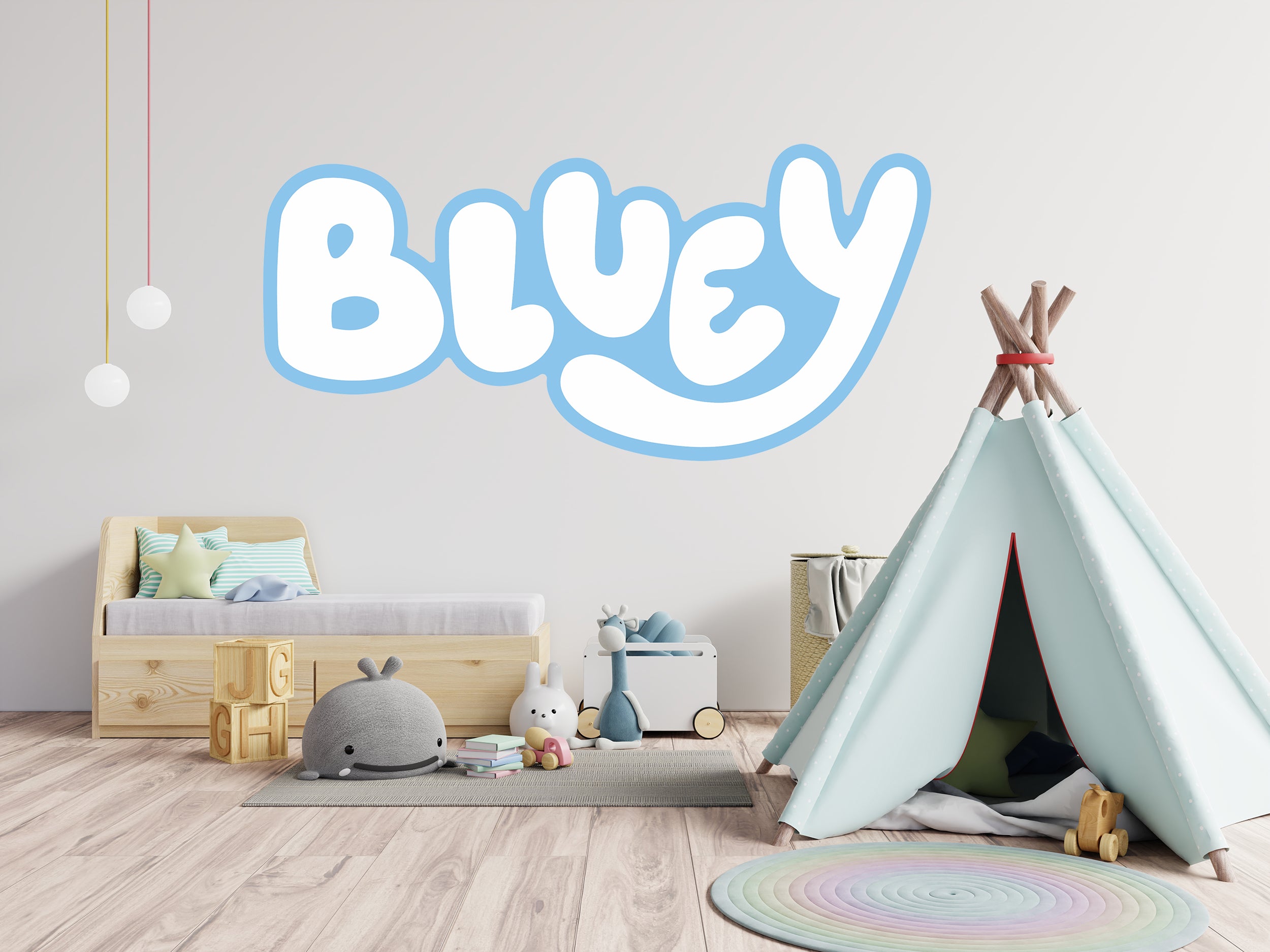 Bluey Logo 3D Wall Sticker Decal Home Decor Wall Art