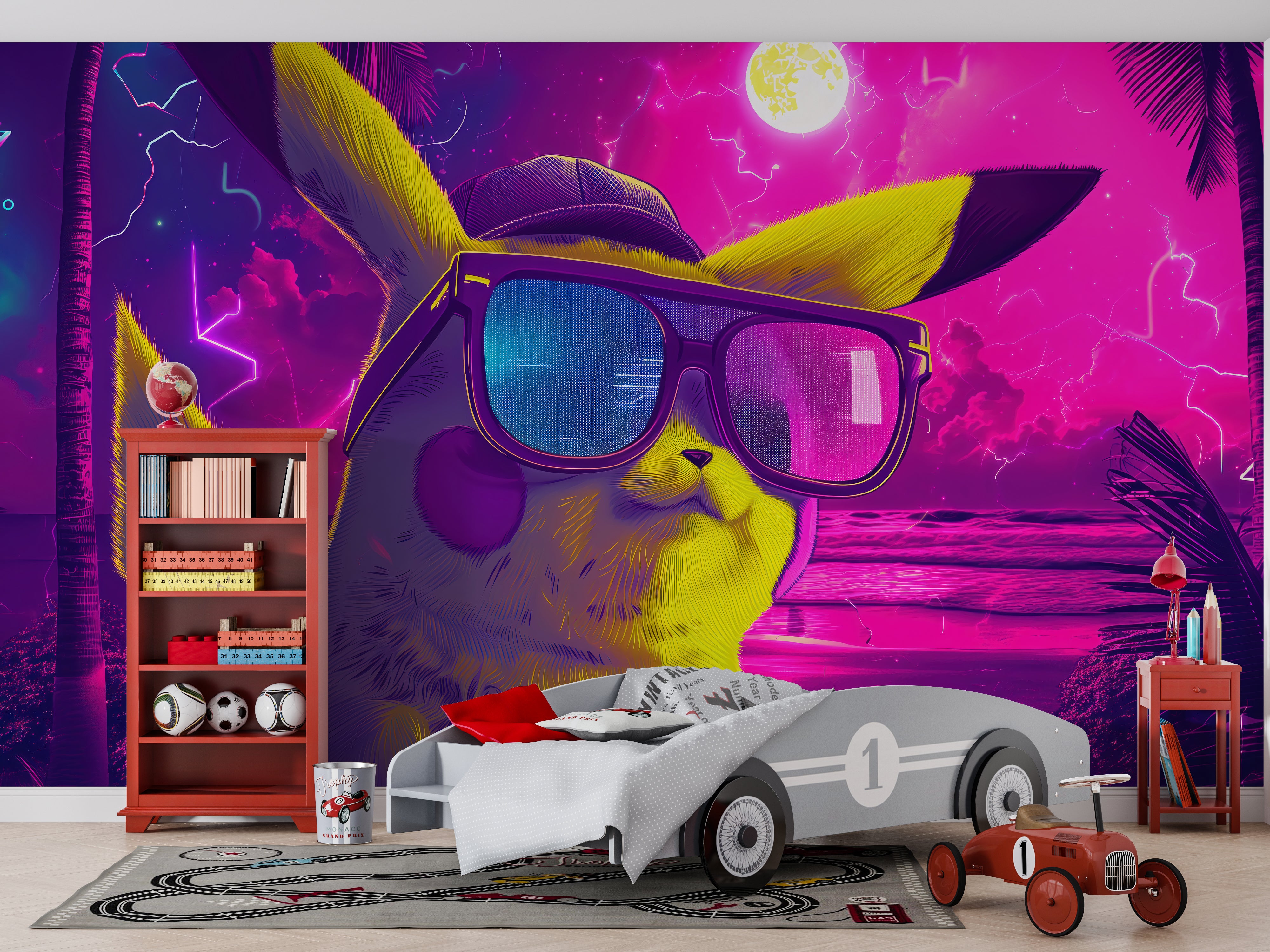 Pokemon Pikachu Self-Adhesive Wallpaper Mural Home Wall Art Decor WP40