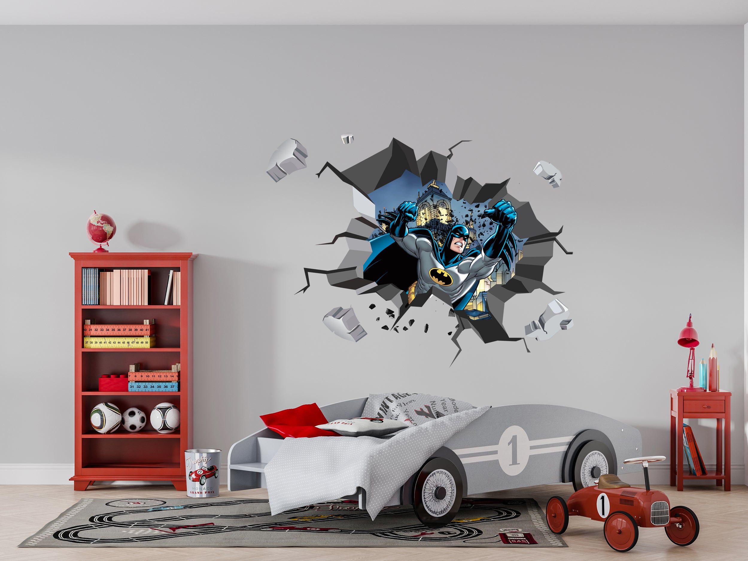 Batman, Dc Comics Cracked Hole Wall Sticker Decal Home Decor Art Mural