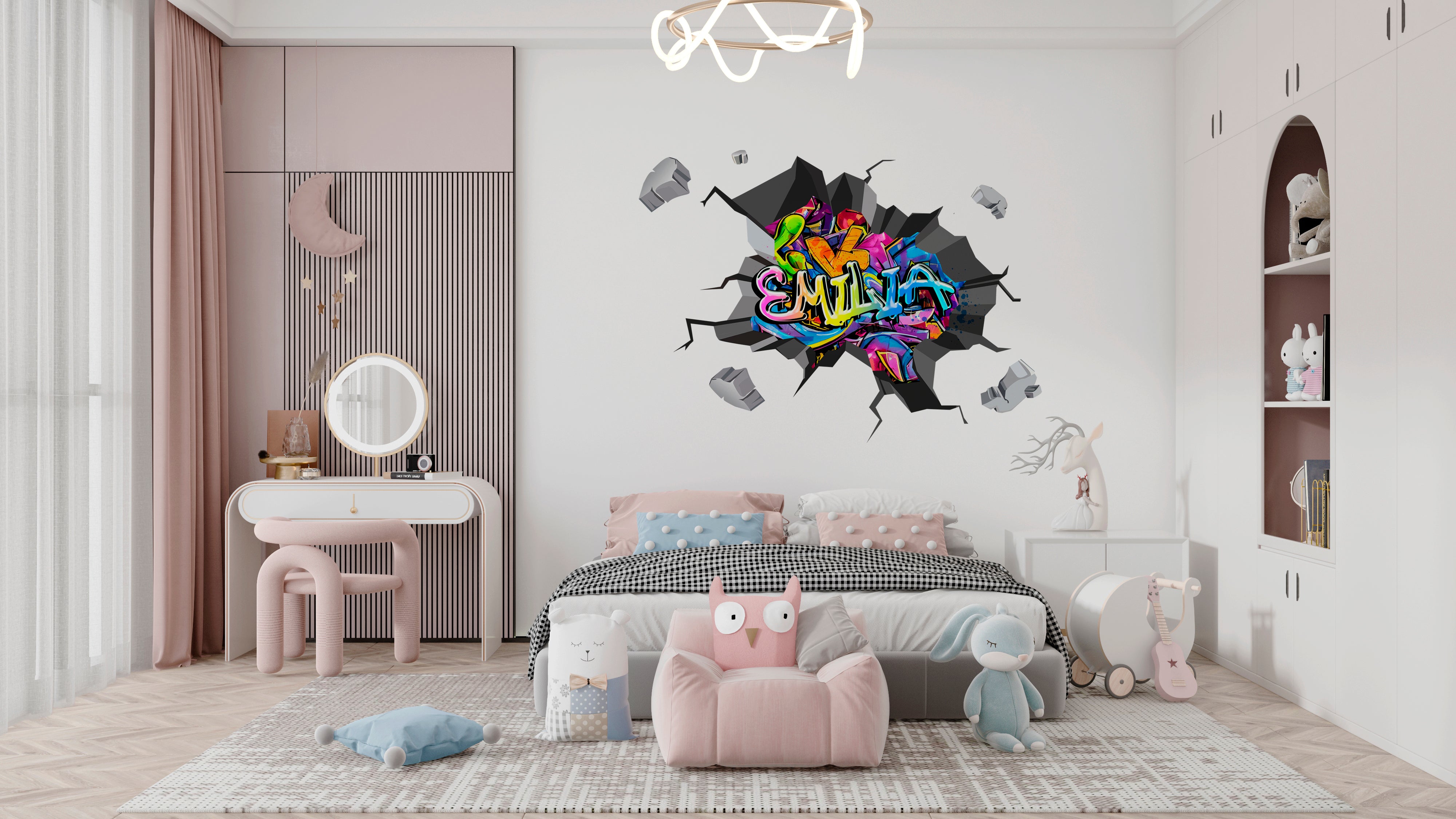 Graffiti Custom Personalized Name Wall Sticker Decal Home Decor Art Mural