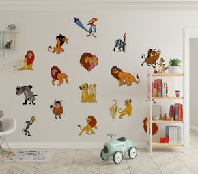 Lion King Characters Set Disney Wall Sticker Decal Kids Decor Art Kids Girls LK10
